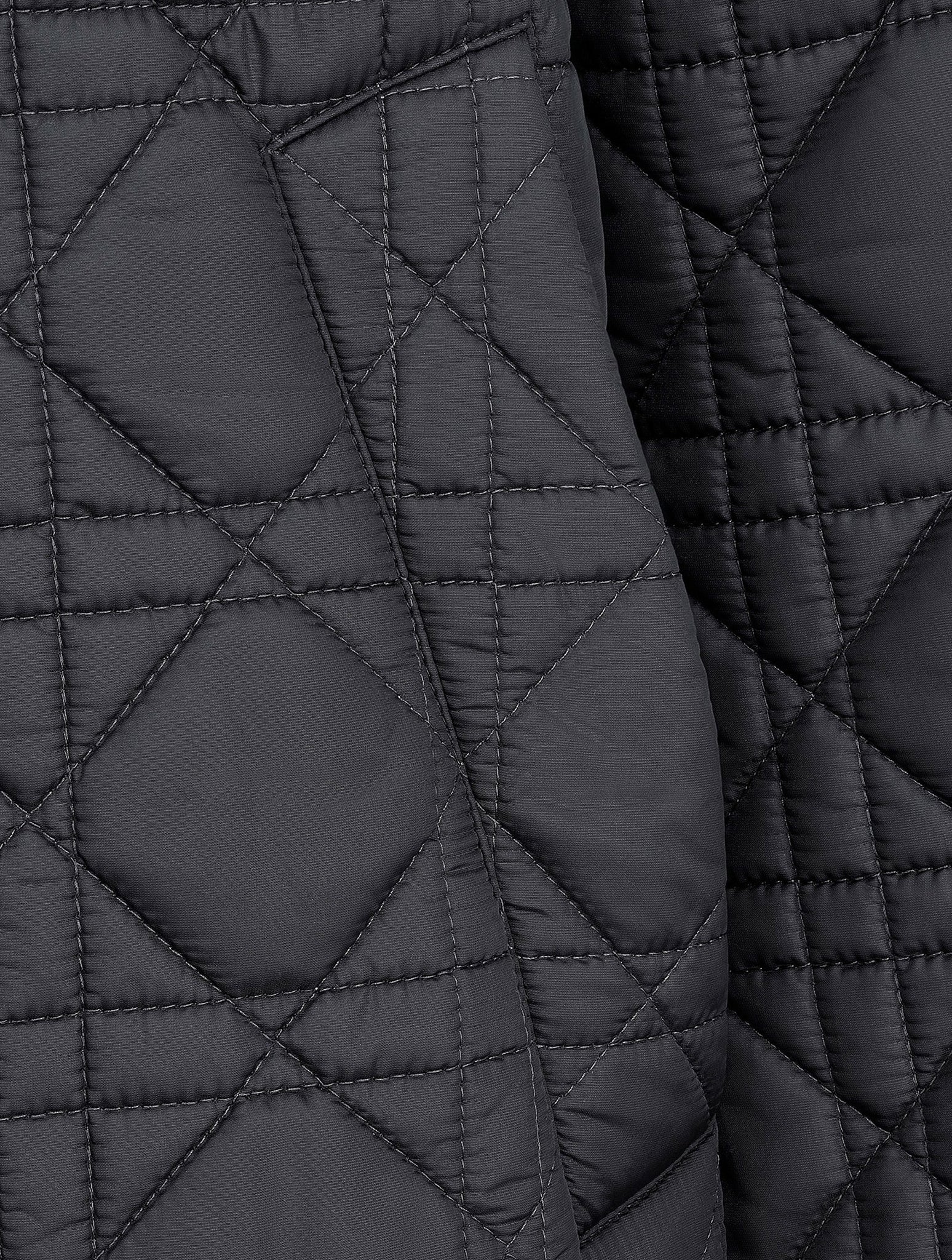COAT Navy blue silk blend canvas - Image 7