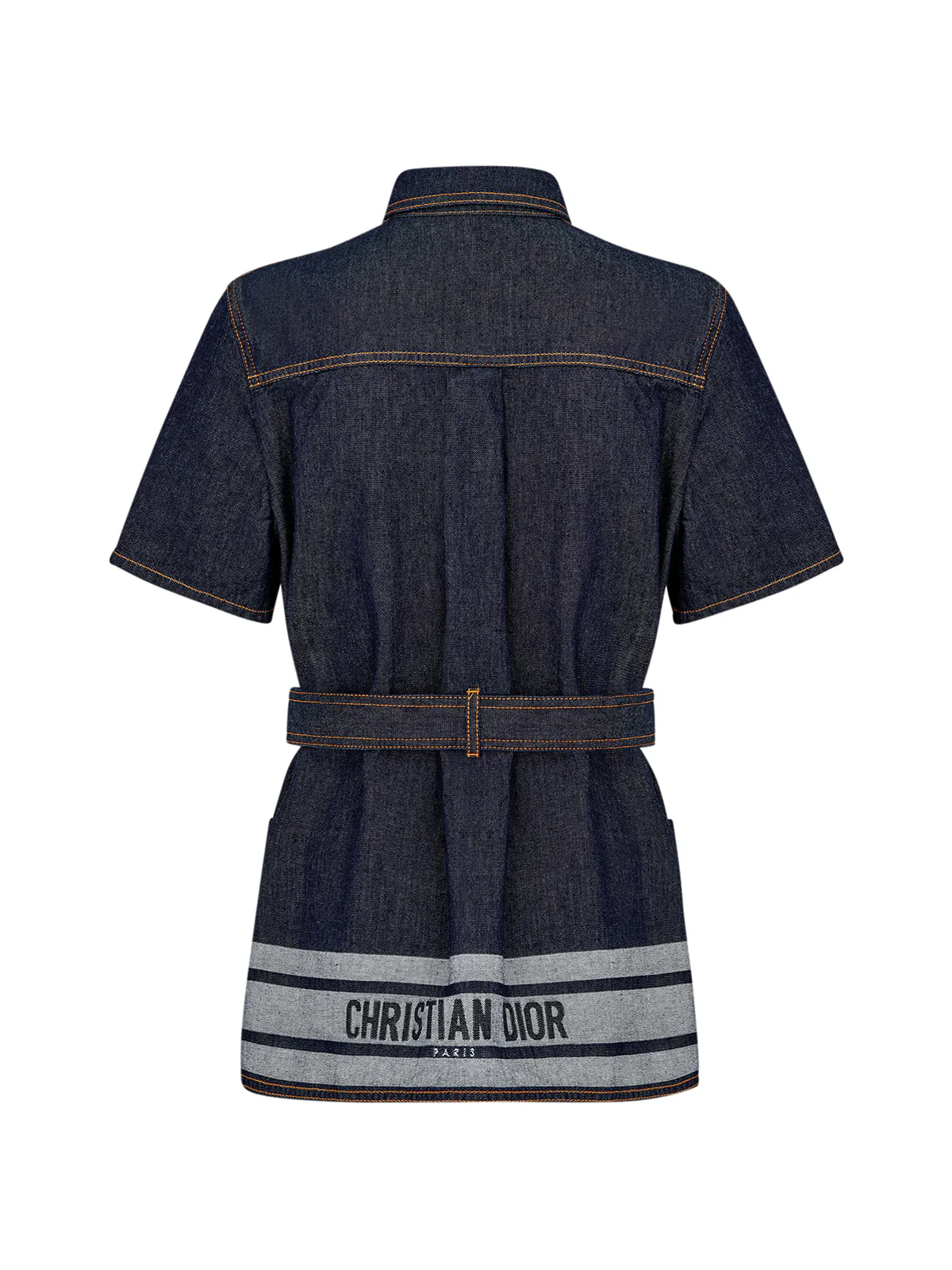 COUTURE SHORT SLEEVE JACKET IN DENIM WITH BELT - Image 6