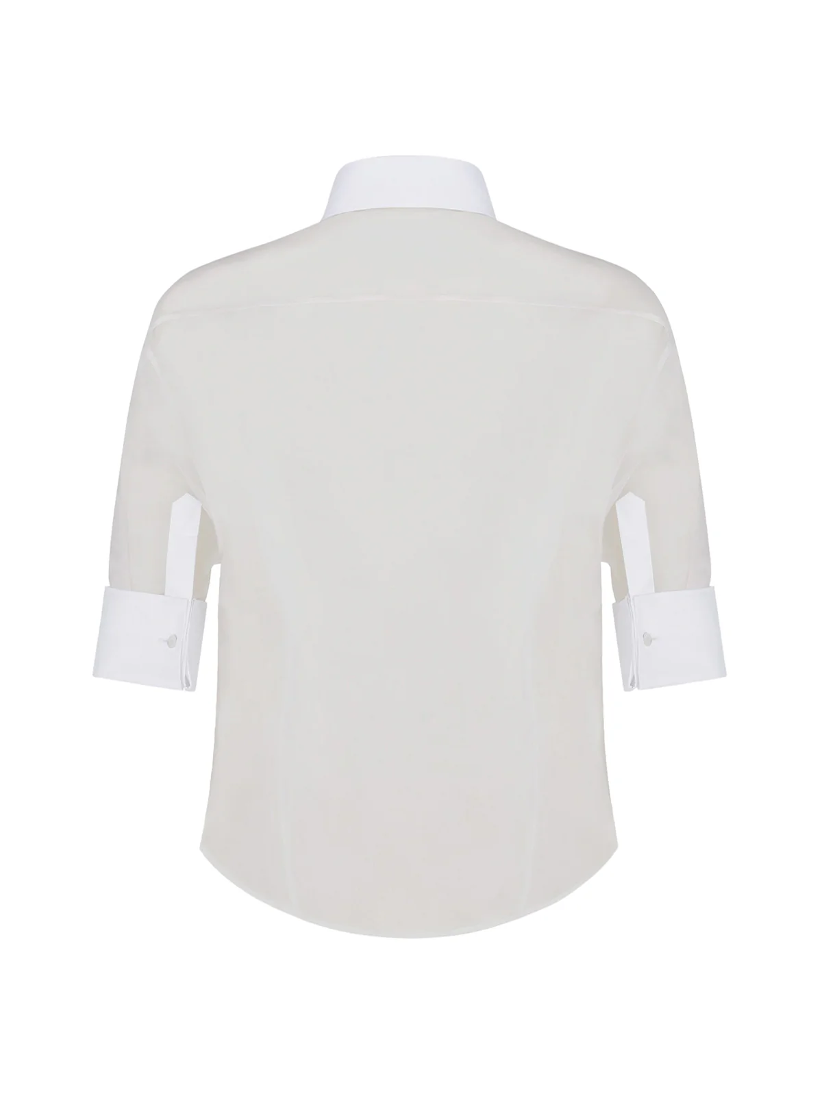 CROPPED BLOUSE WITH INTEGRATED PLASTRON - Image 5
