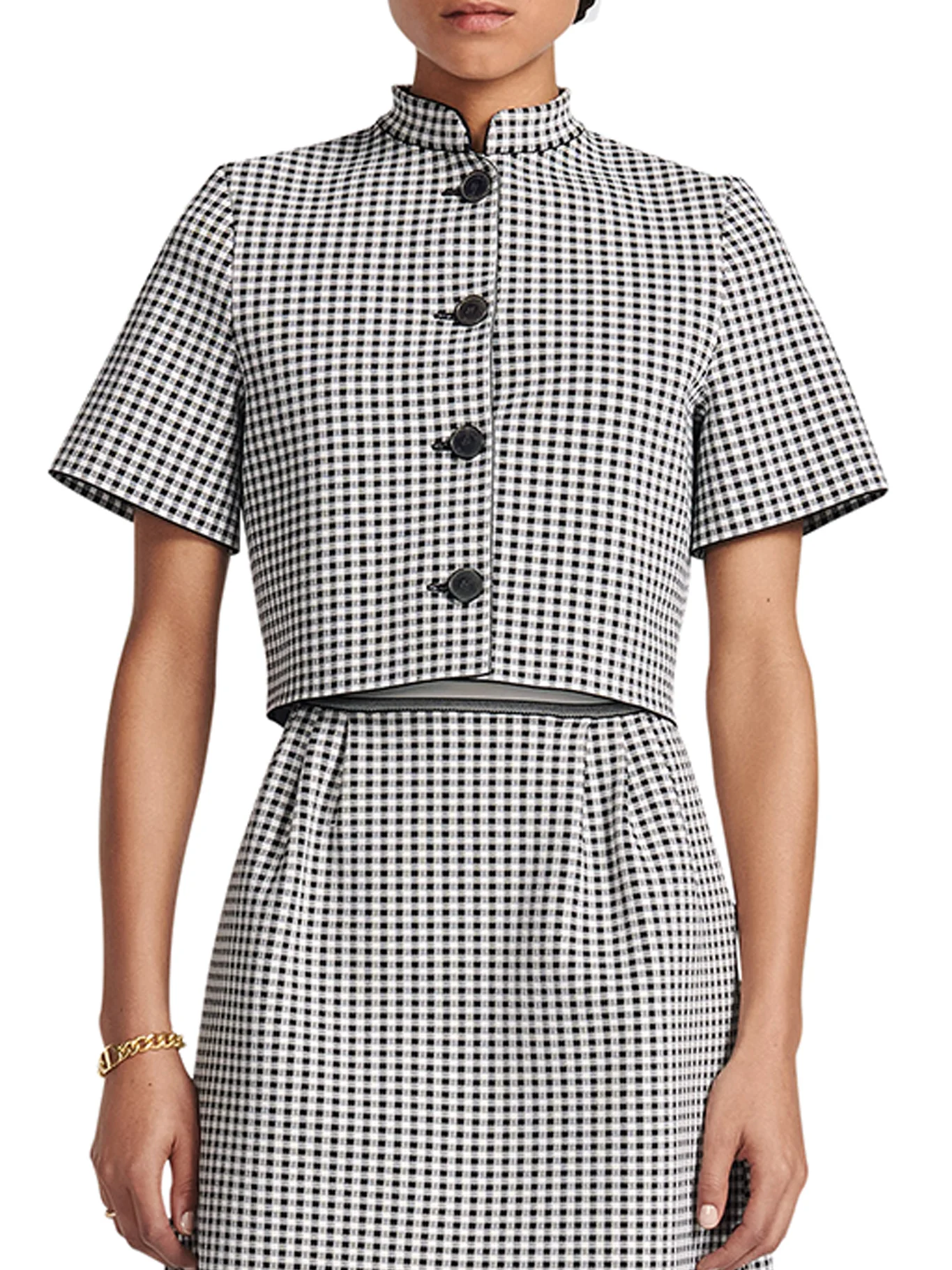 CROPPED JACKET VICHY - Image 2