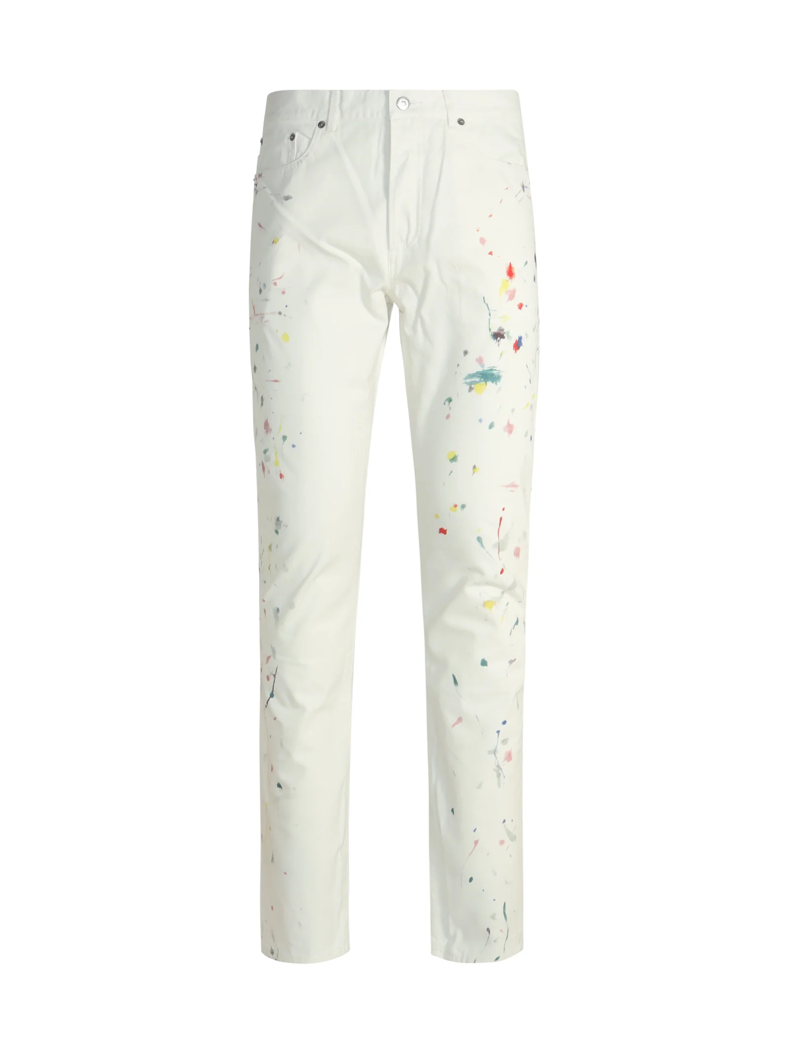 denim with paint splash print