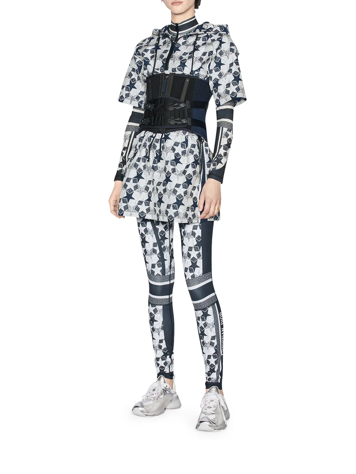 Dior Étoile navy blue technical jersey leggings
