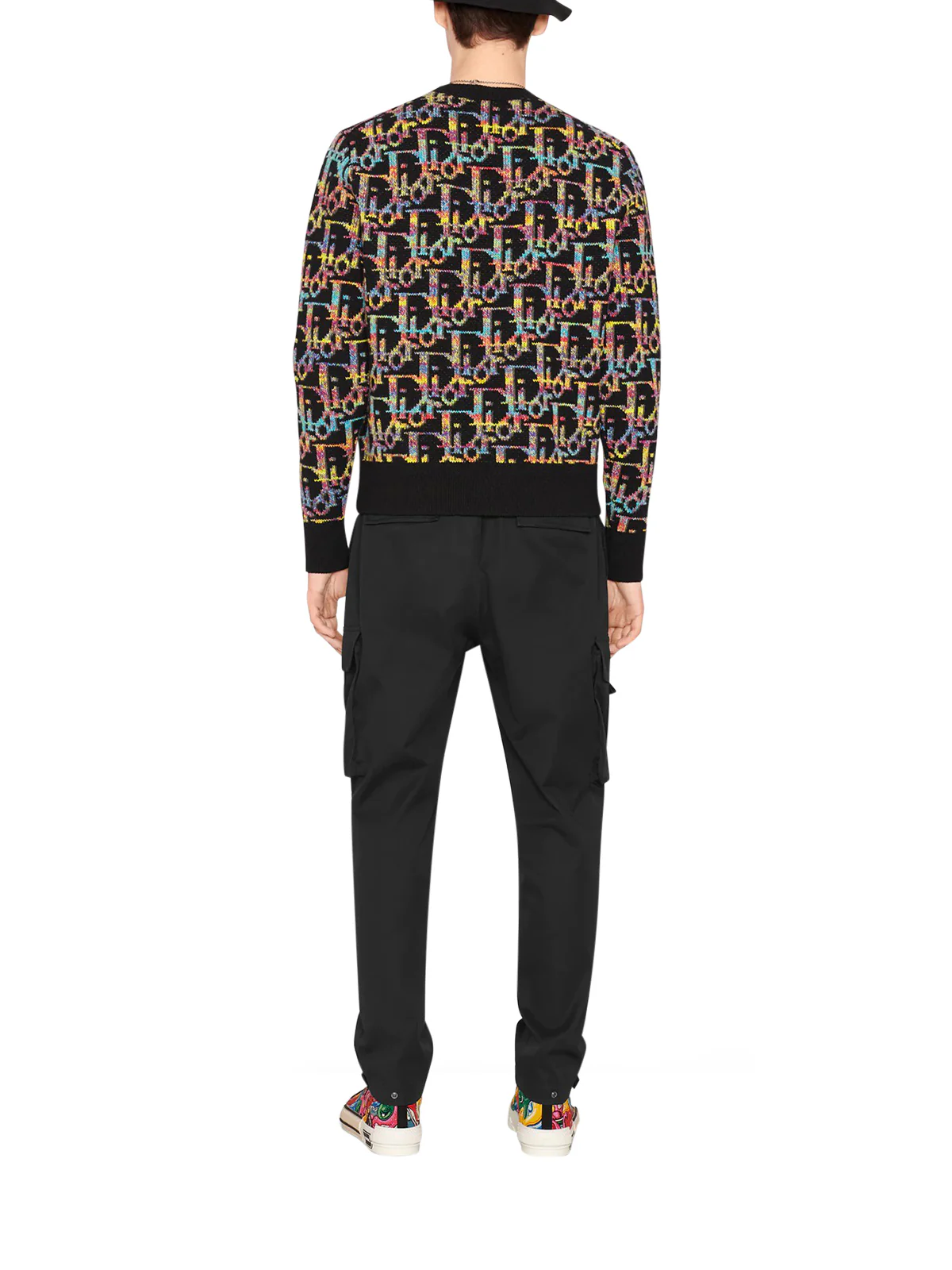 DIOR OBLIQUE black wool jacquard sweater - Image 3
