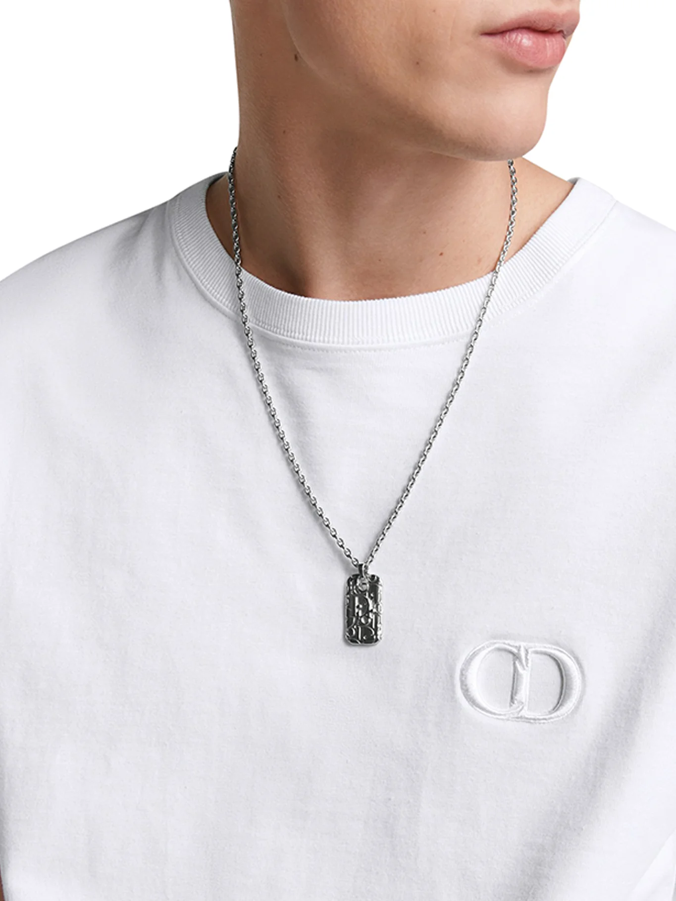 Dior Oblique nameplate necklace - Image 3