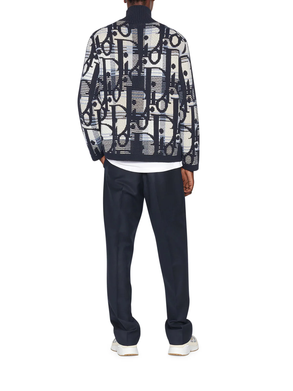 DIOR OBLIQUE SWEATER WITH TARTAN PATTERN - Image 3