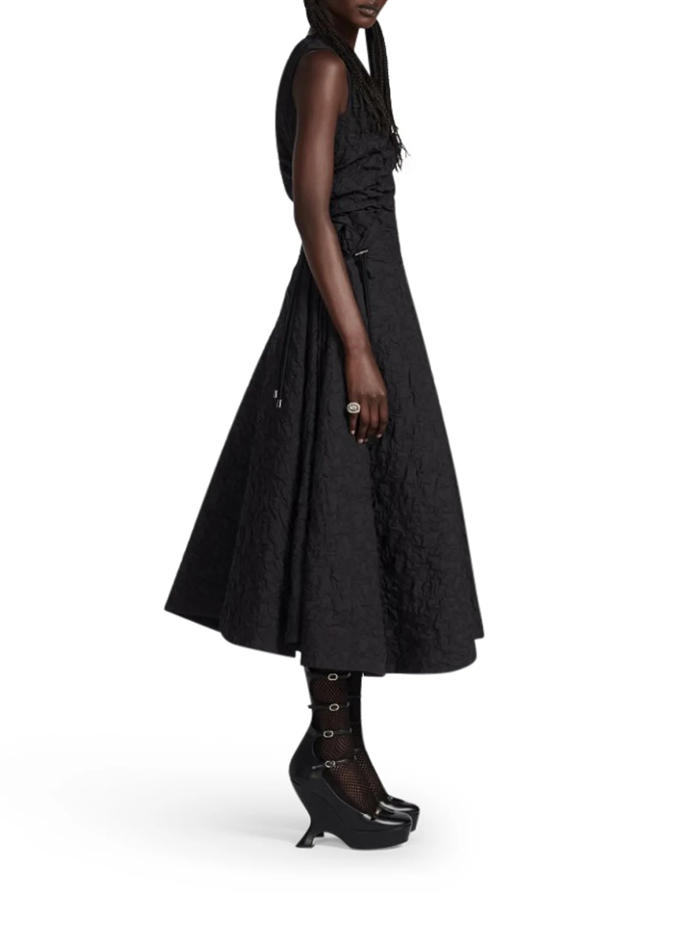 FLARED MIDI DRESS - Image 3