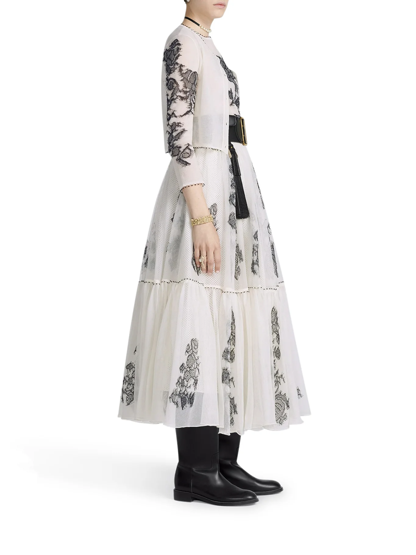 FLARED MIDI SKIRT - Image 3