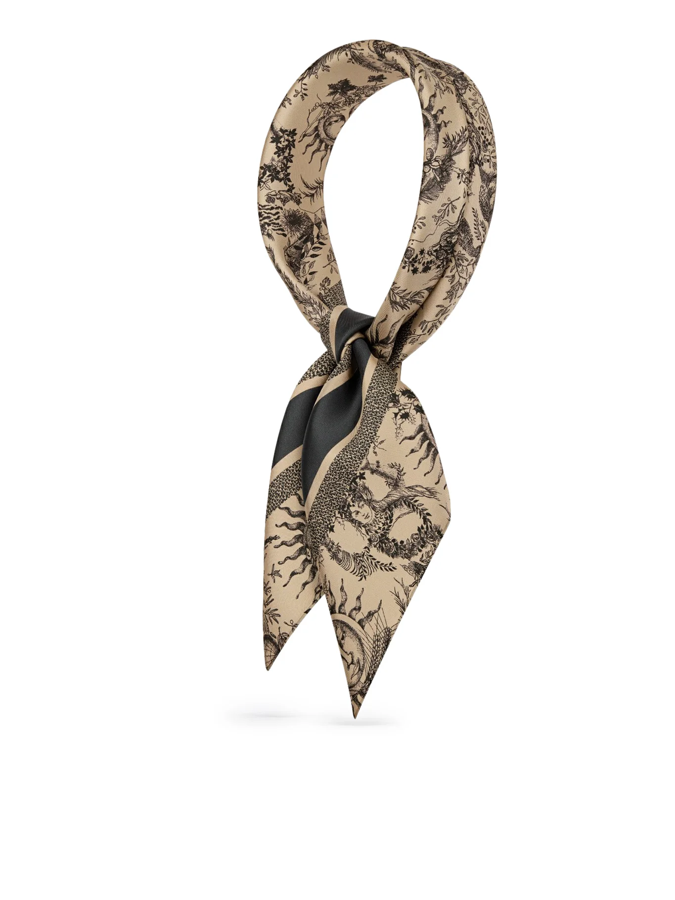 Foulard quadrato Toile de Jouy Soleil 90 - Image 3