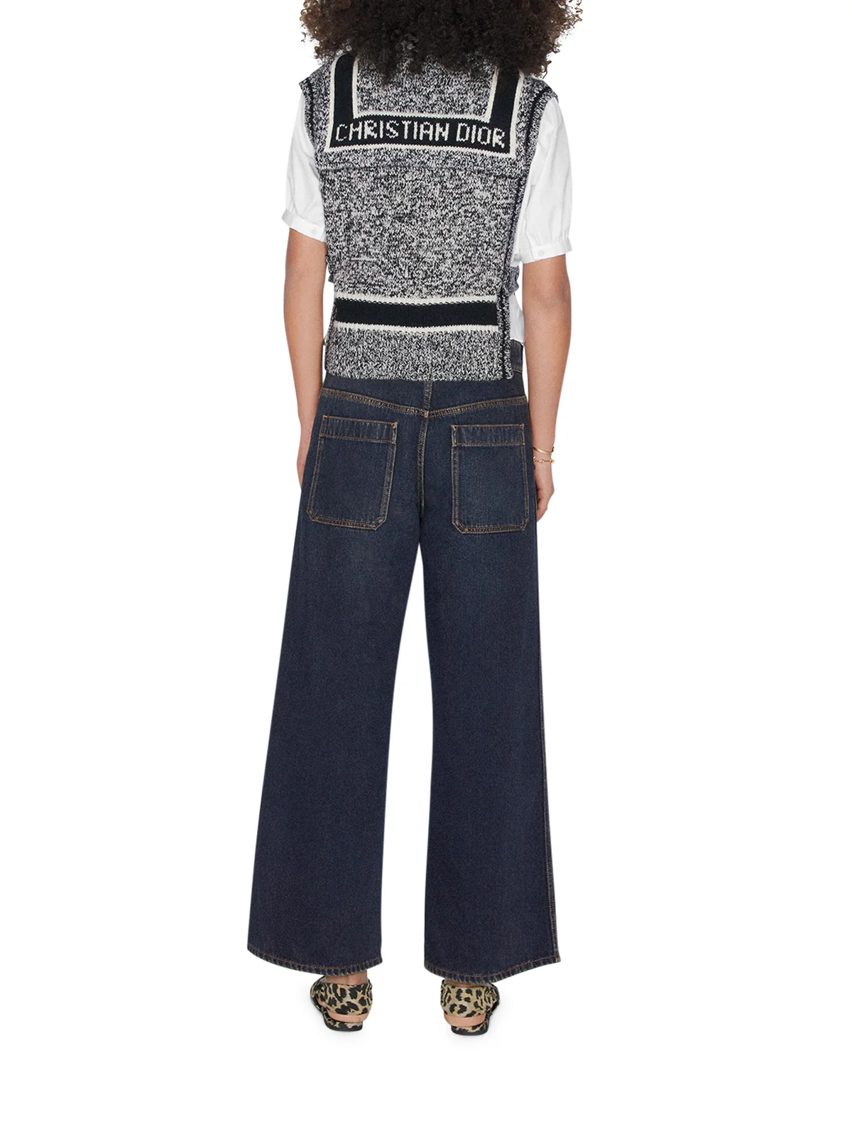 HAUTE COUTURE FLARED JEANS IN DENIM - Image 3