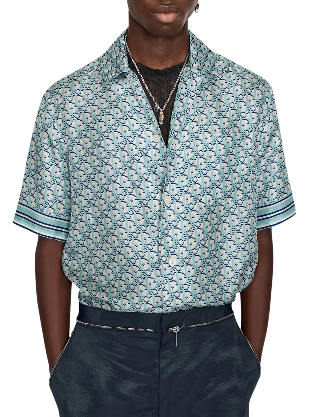HAWAIIAN DIOR OBLIQUE PIXEL SHIRT
