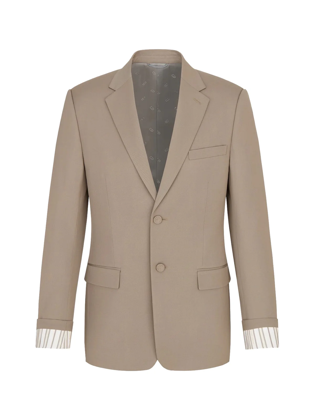 JACKET WITH `CHRISTIAN DIOR` STRIPED SLEEVE CUFFS