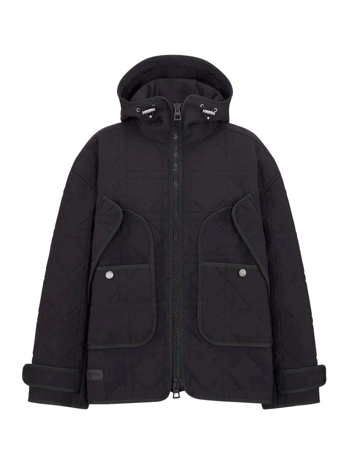 Macrocannage hooded anorak