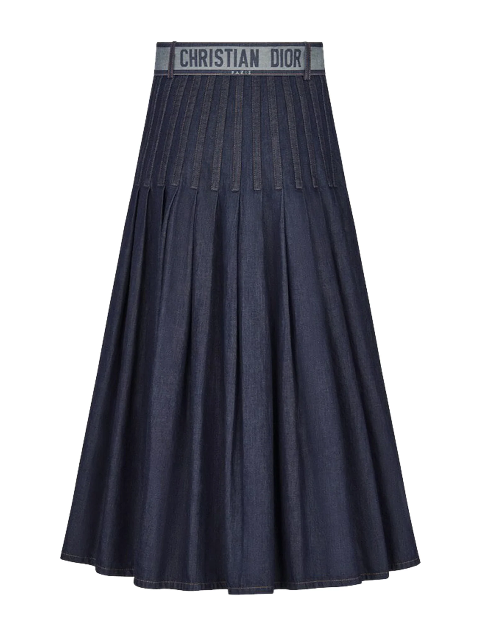MIDI COUTURE SKIRT IN DENIM - Image 2