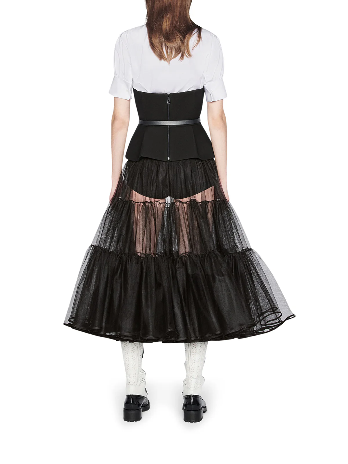 MIDI SKIRT WITH RUFFLES - Image 3