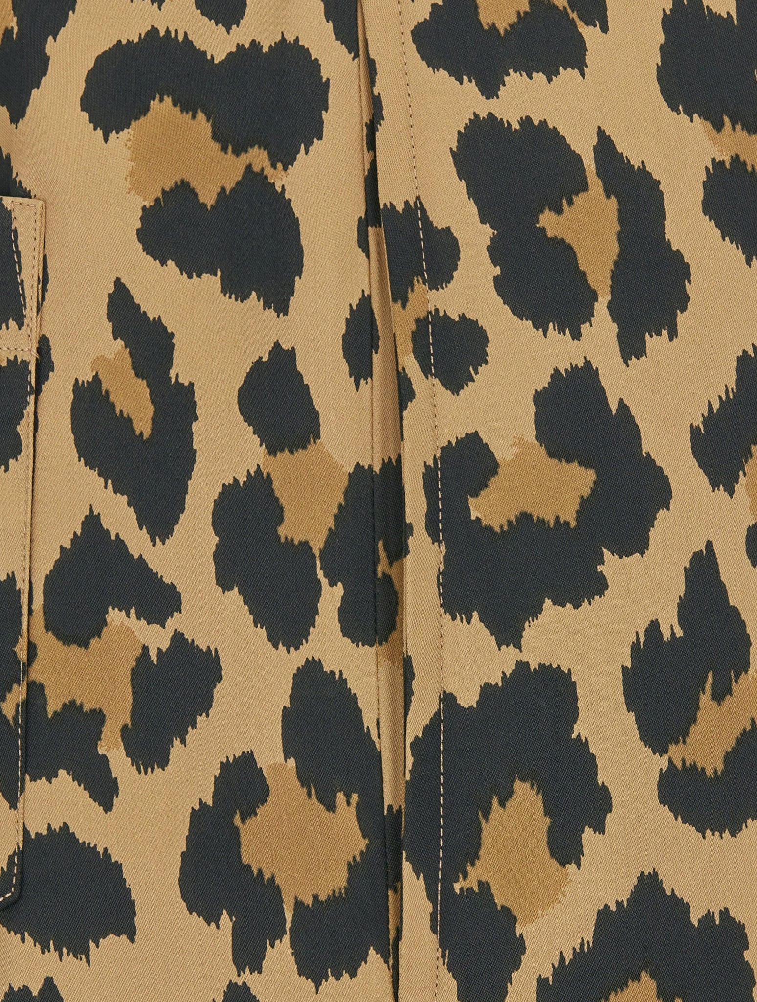 Multicolour technical satin with leopard print - Image 7