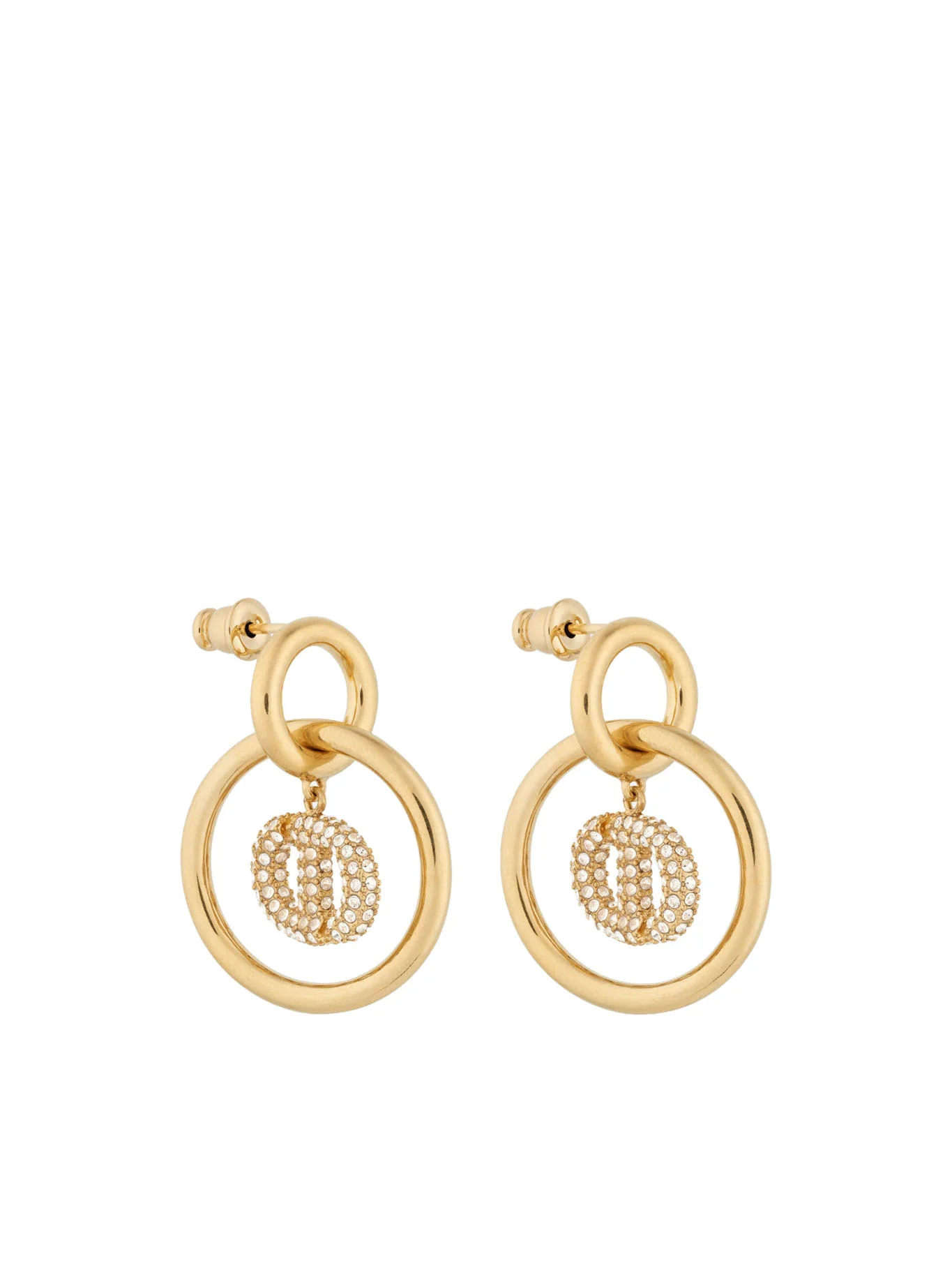 NAVY CD EARRINGS
