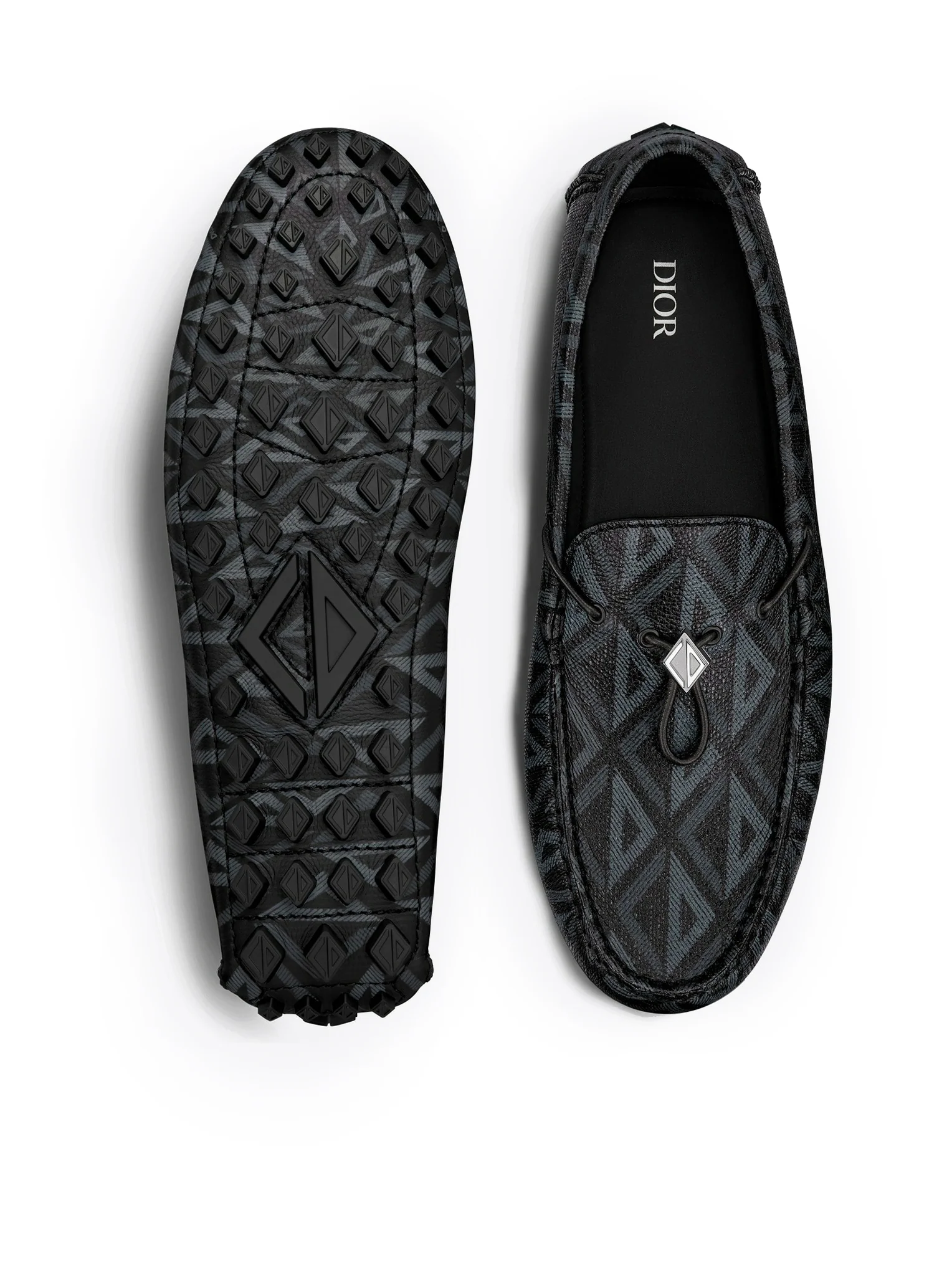 ODEON DRIVER in black CD Diamond grained leather - Image 5