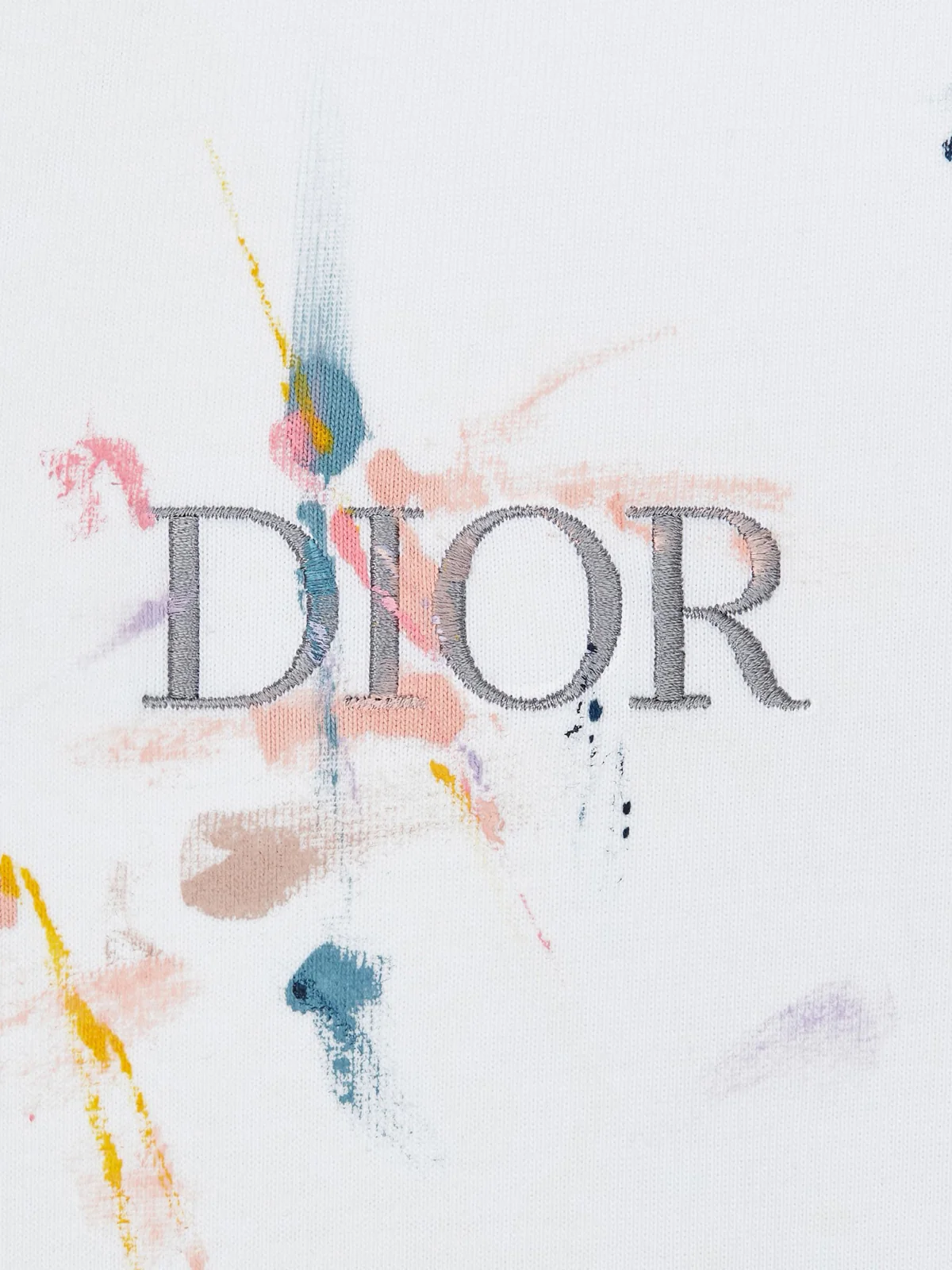 OVERSIZE "DIOR" T-SHIRT with paint splash print - Image 4