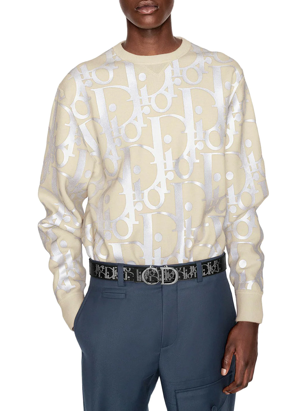 Oversized Reflective Dior Oblique Sweater