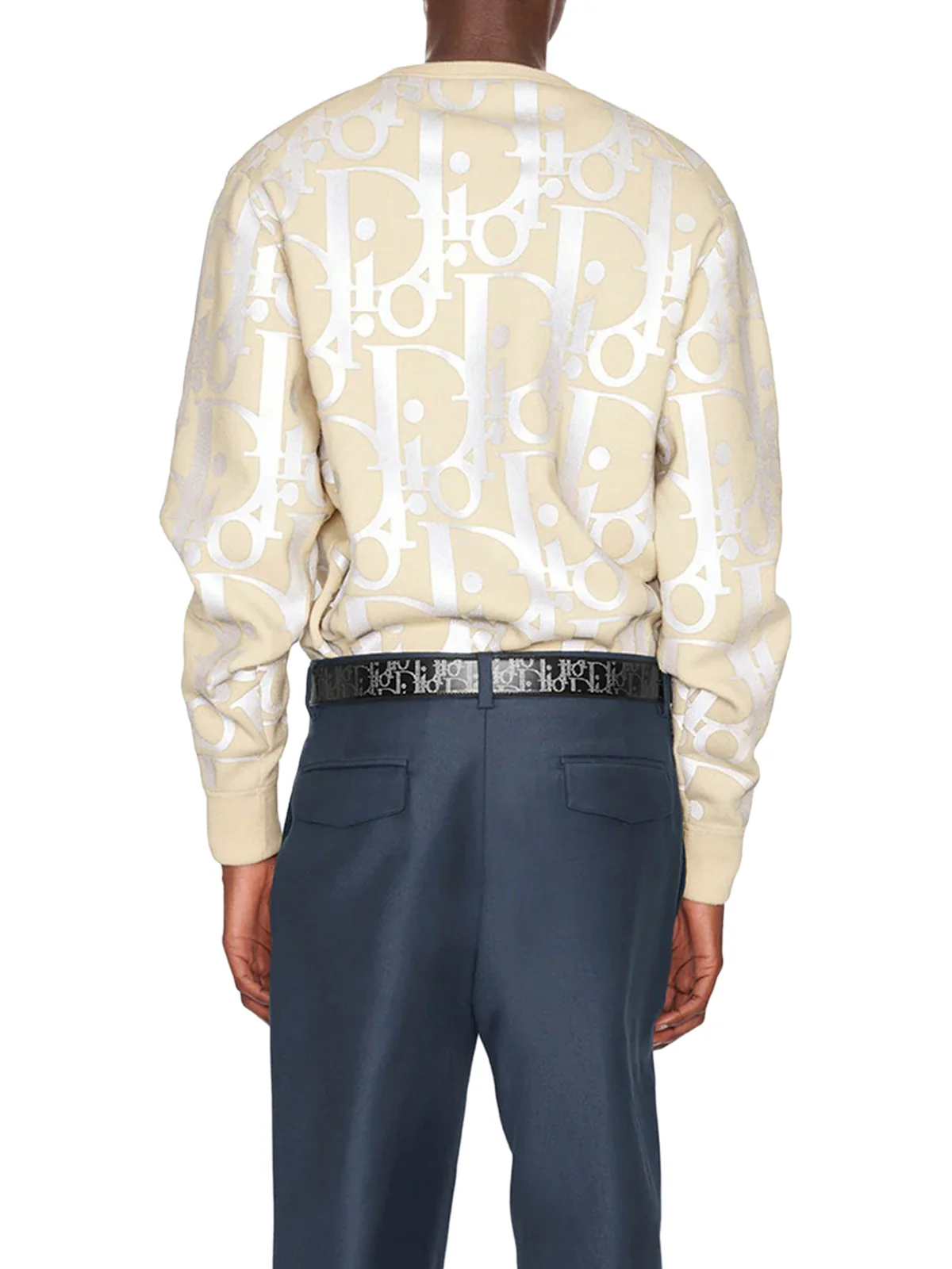 Oversized Reflective Dior Oblique Sweater - Image 3