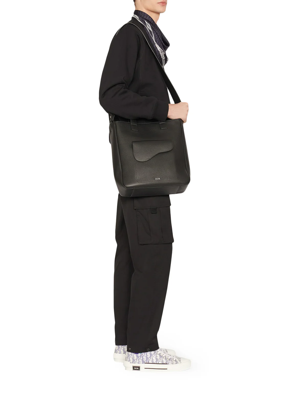 SADDLE TOTE BAG WITH SHOULDER STRAP - Image 5