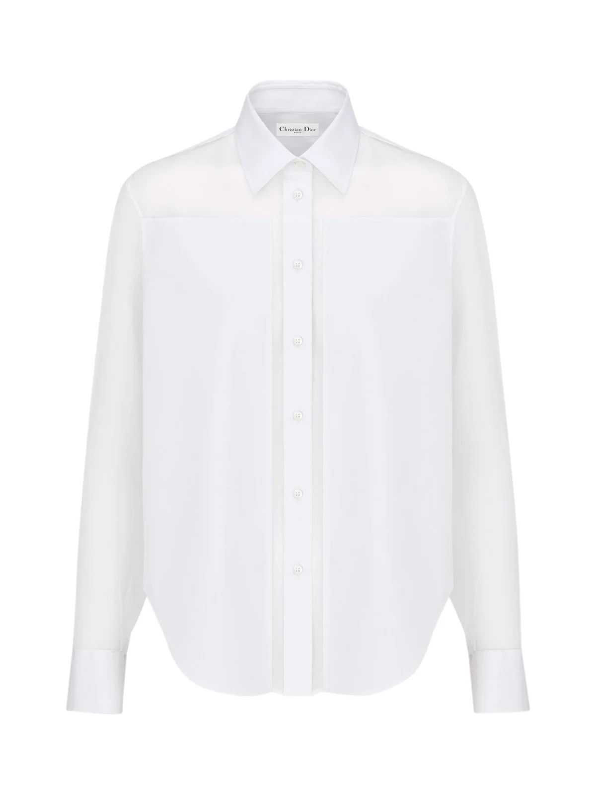 SEMI-TRANSPARENT BLOUSE WITH PLASTRON - Image 2