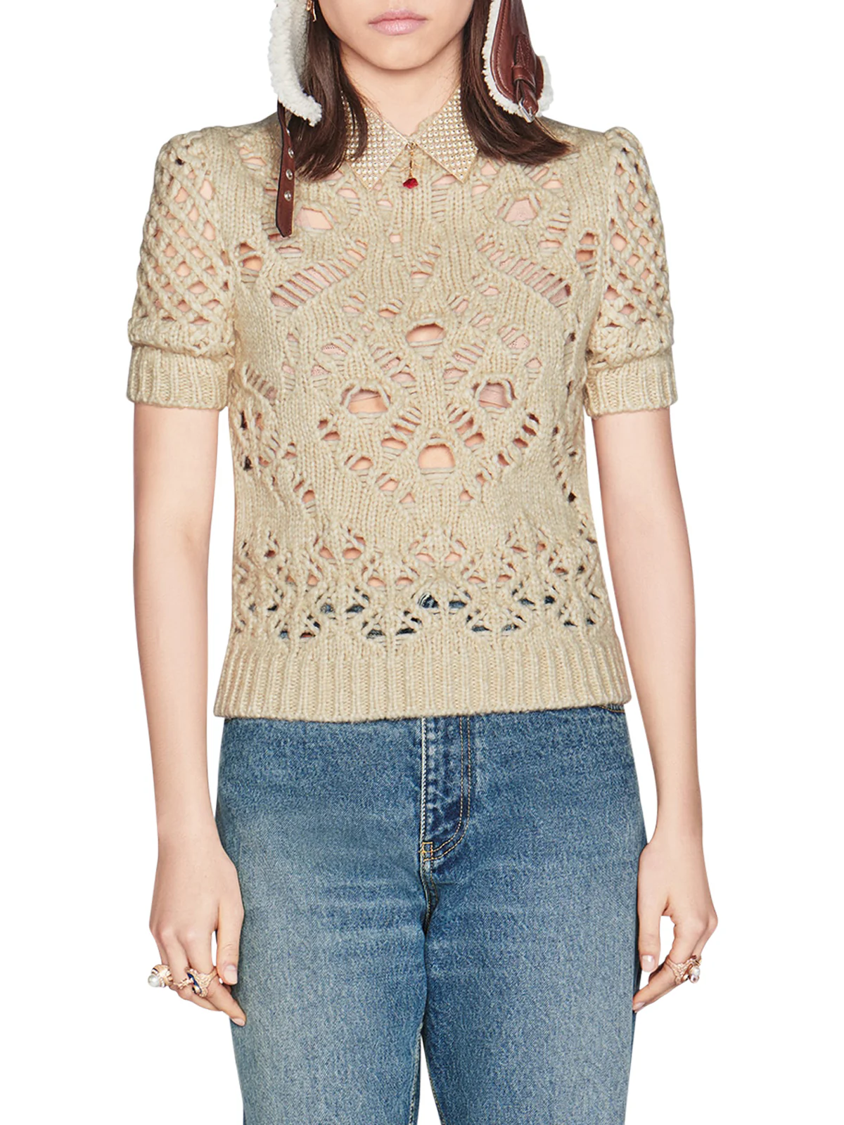 SHORT SLEEVE SWEATER - Image 3