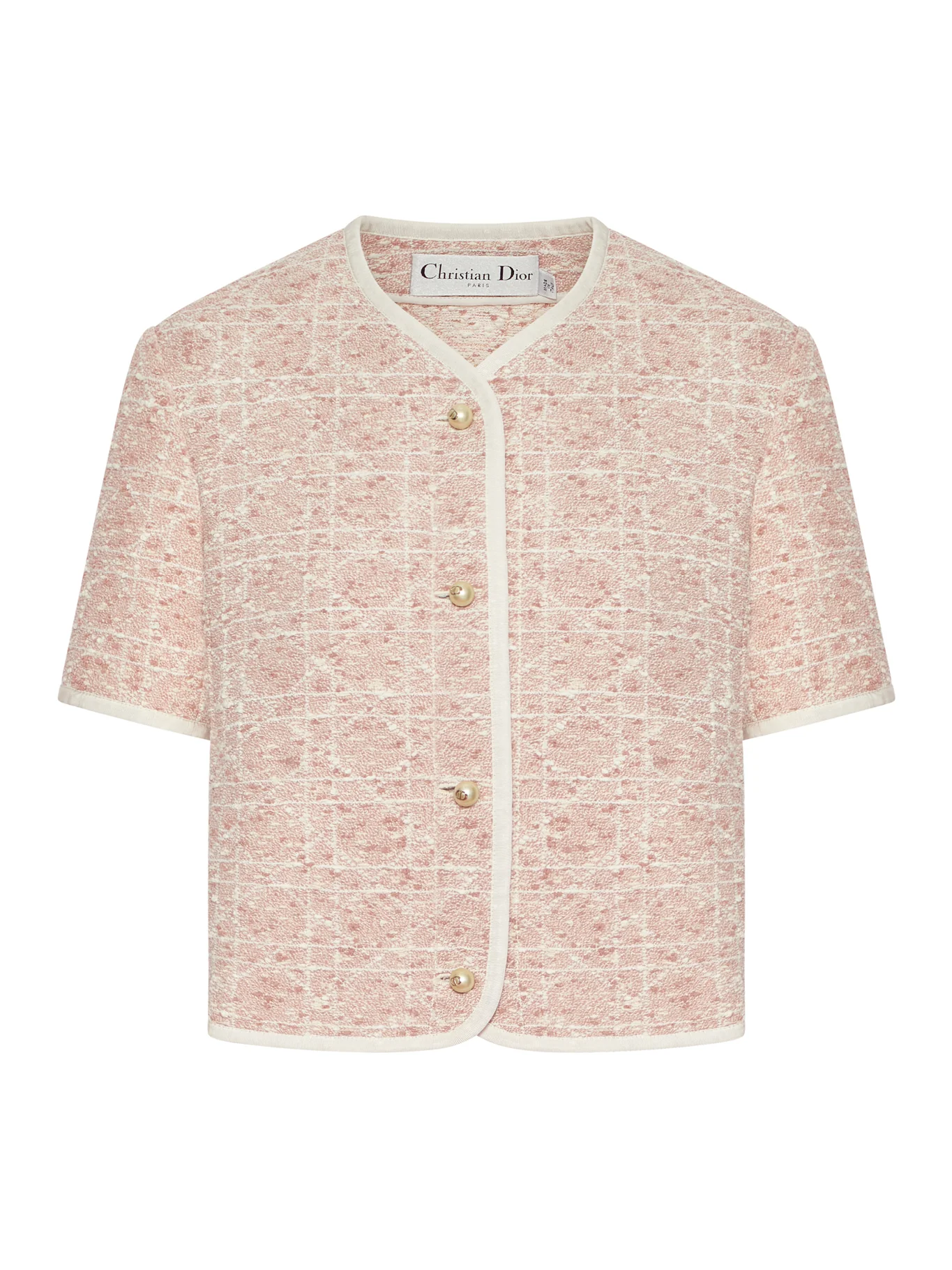 SHORT SLEEVE TWEED JACKET