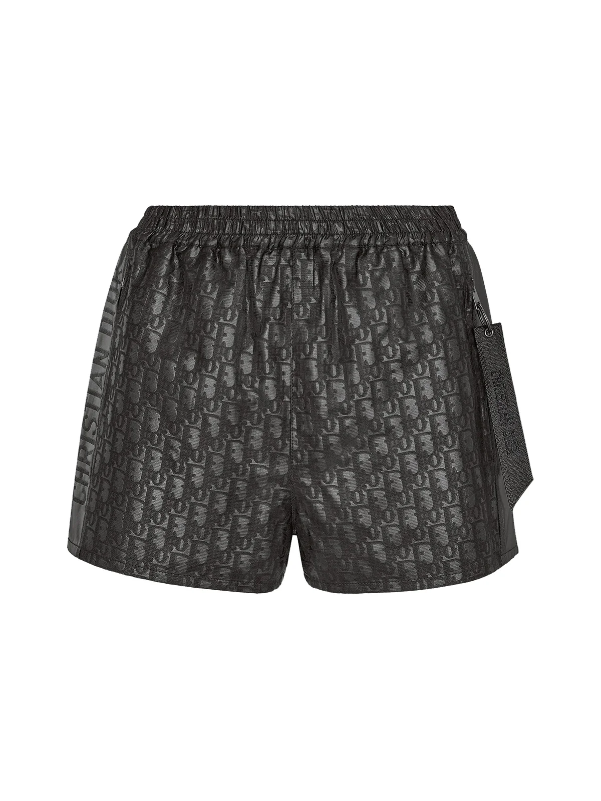 shorts in black technical taffeta jacquard with Dior Oblique motif - Image 2
