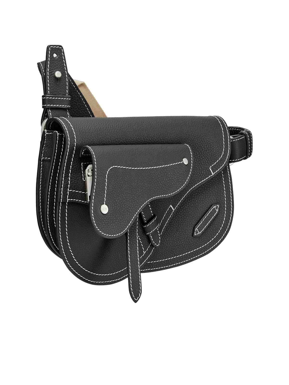 SHOULDER BAG IN BLACK CALF LEATHER - Image 2