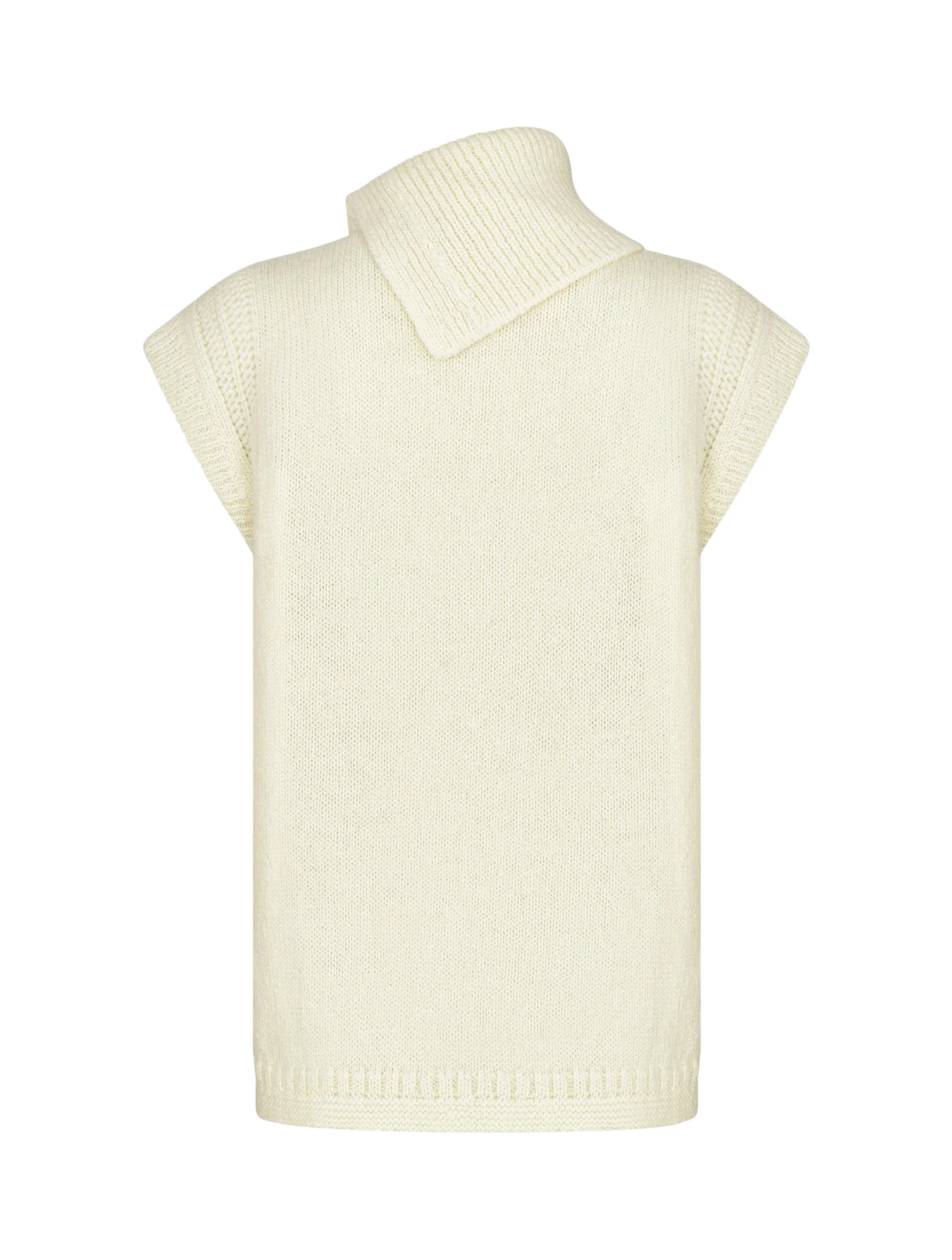 Sleeveless sweater with stand collar - Image 2