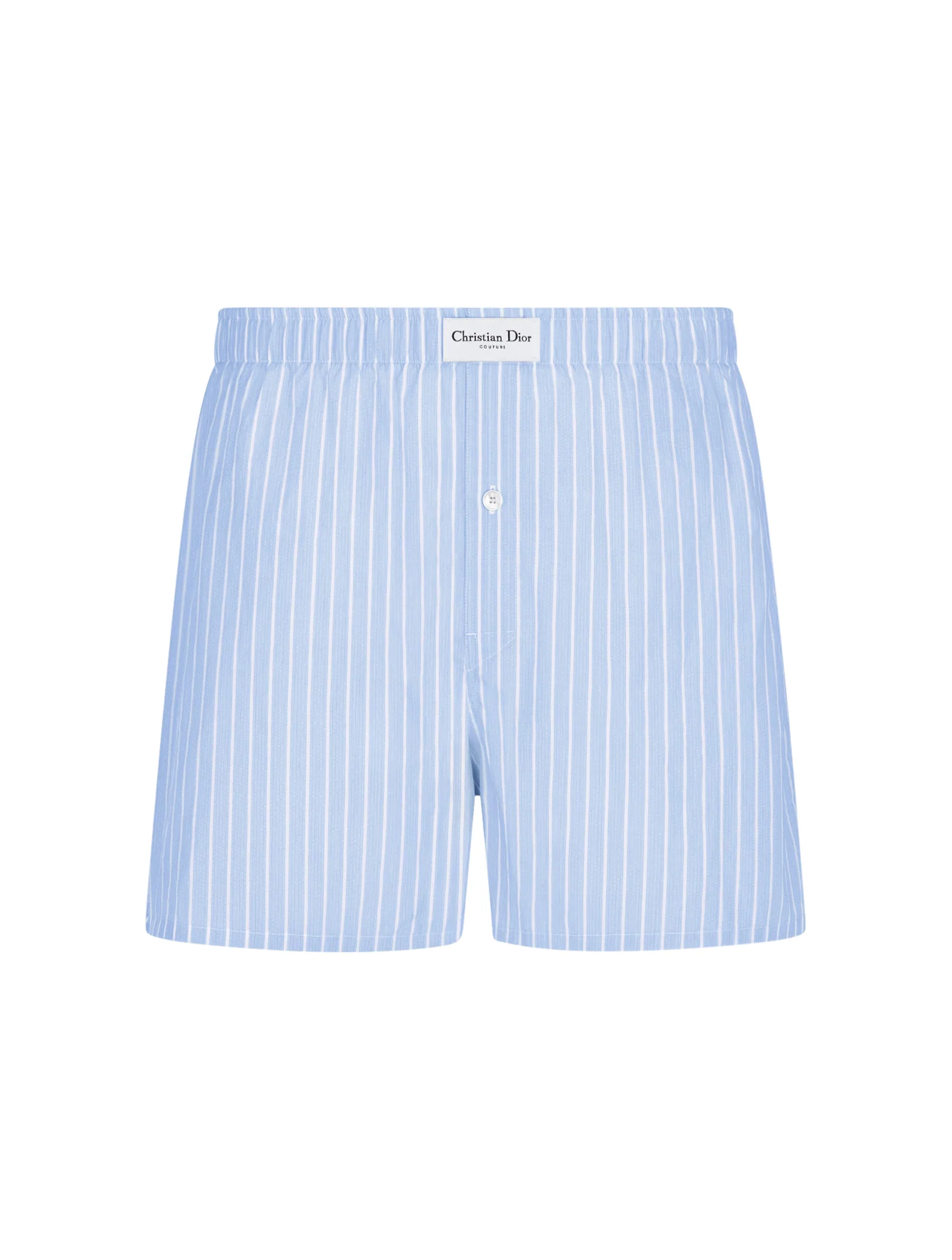 Striped blue and white cotton poplin - Image 2
