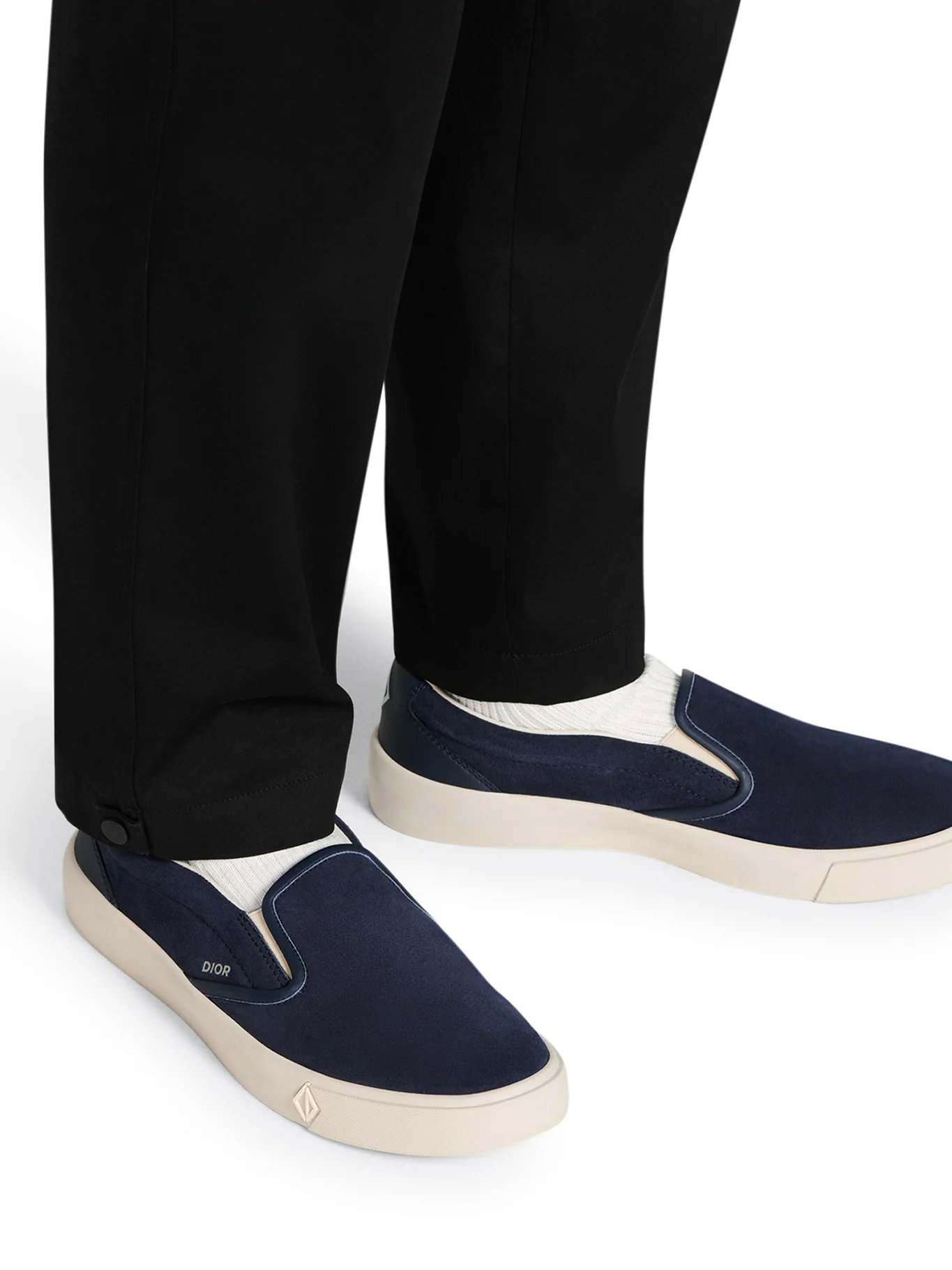 Suede and smooth navy blue calfskin - Image 2