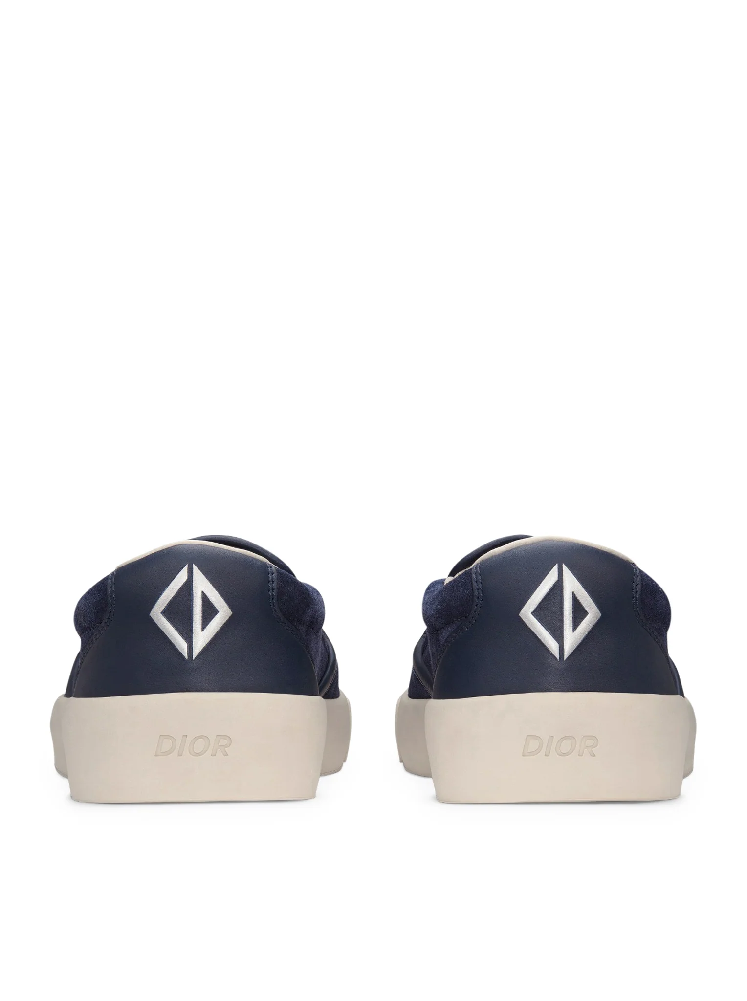 Suede and smooth navy blue calfskin - Image 5