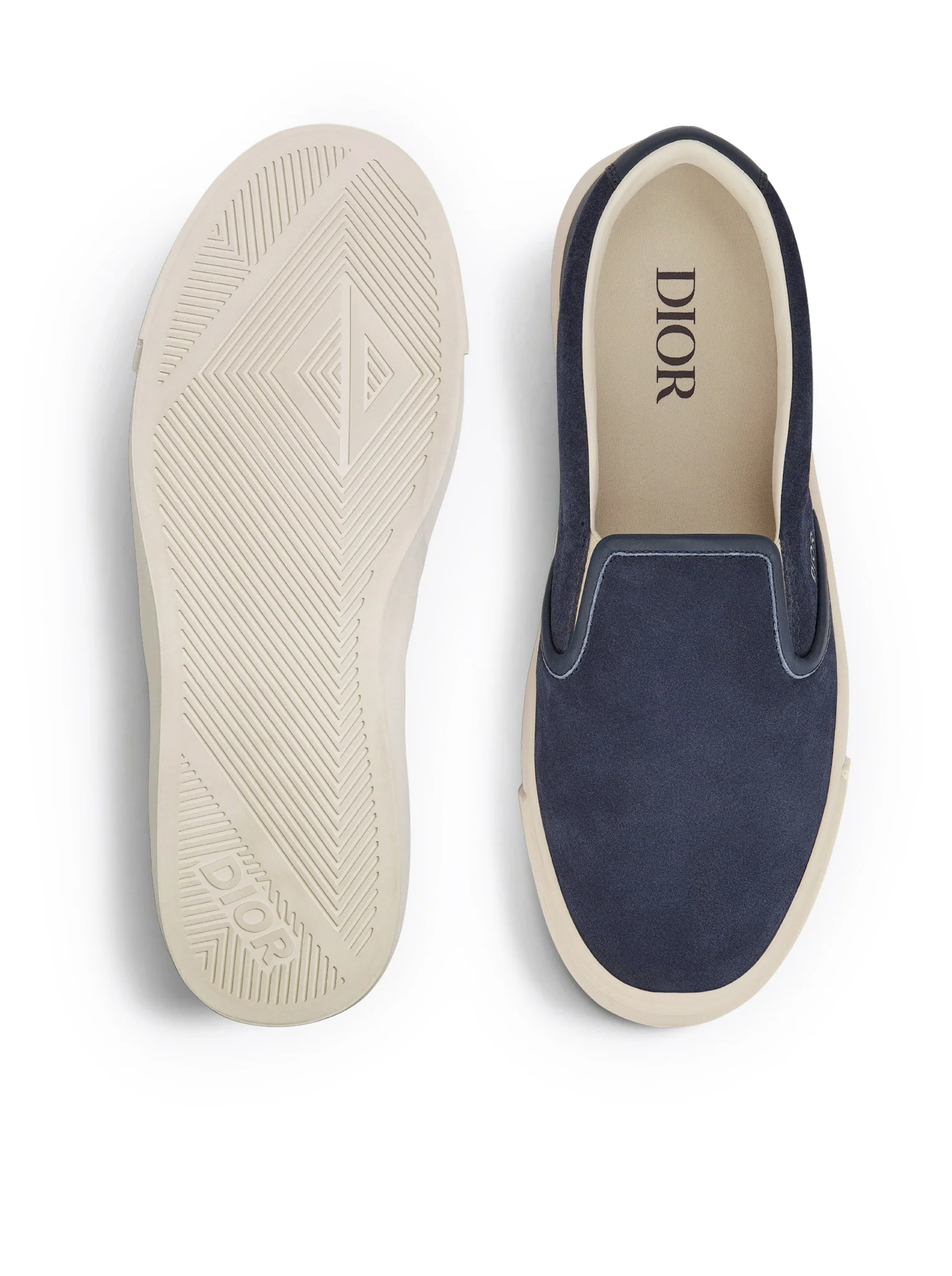 Suede and smooth navy blue calfskin - Image 7