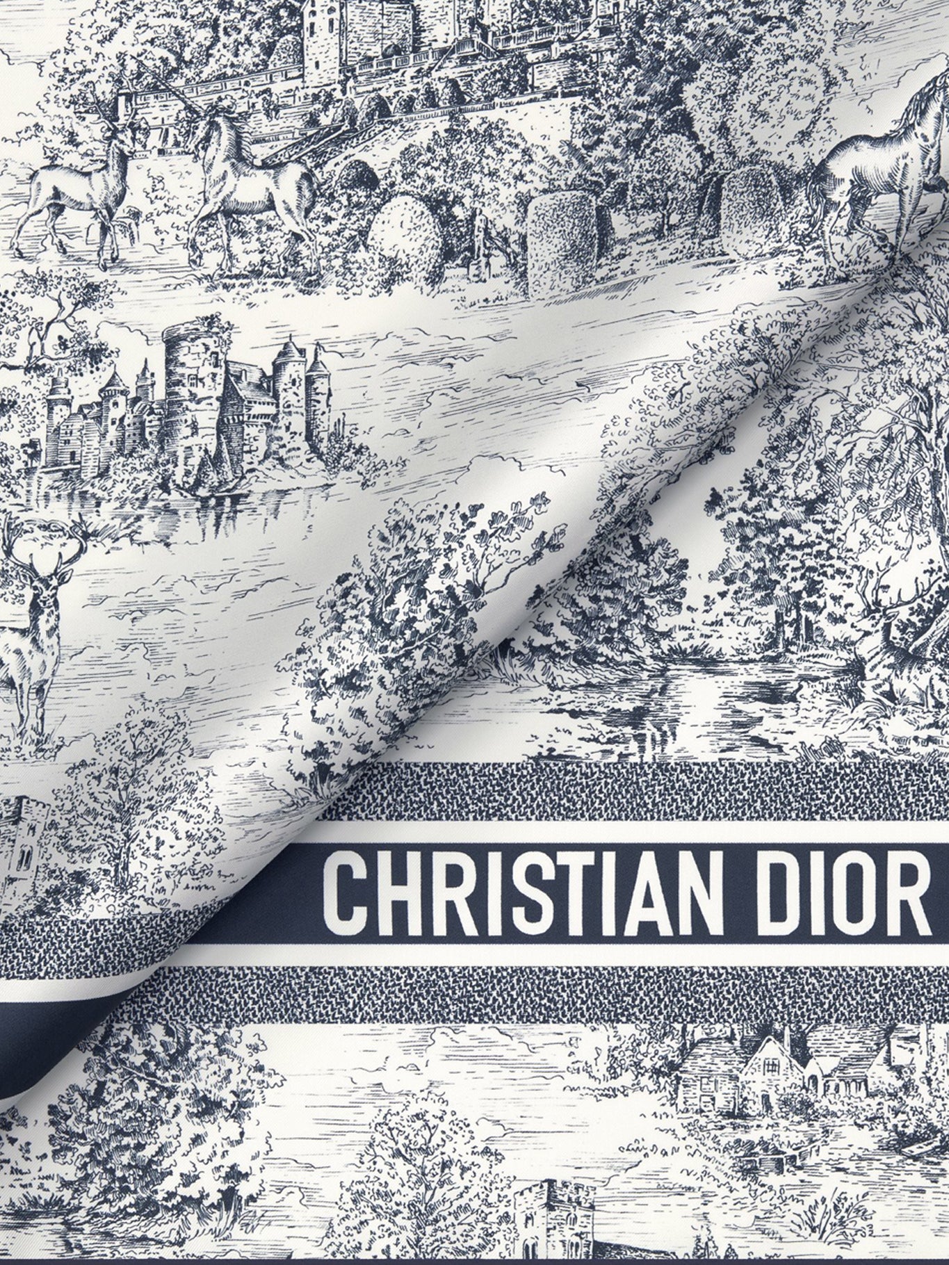 Toile de Jouy Scotland 90 square scarf - Image 4