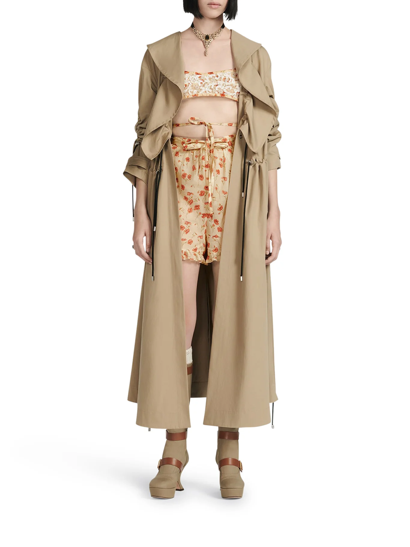 TRENCH WITH RUFFLES - Image 2
