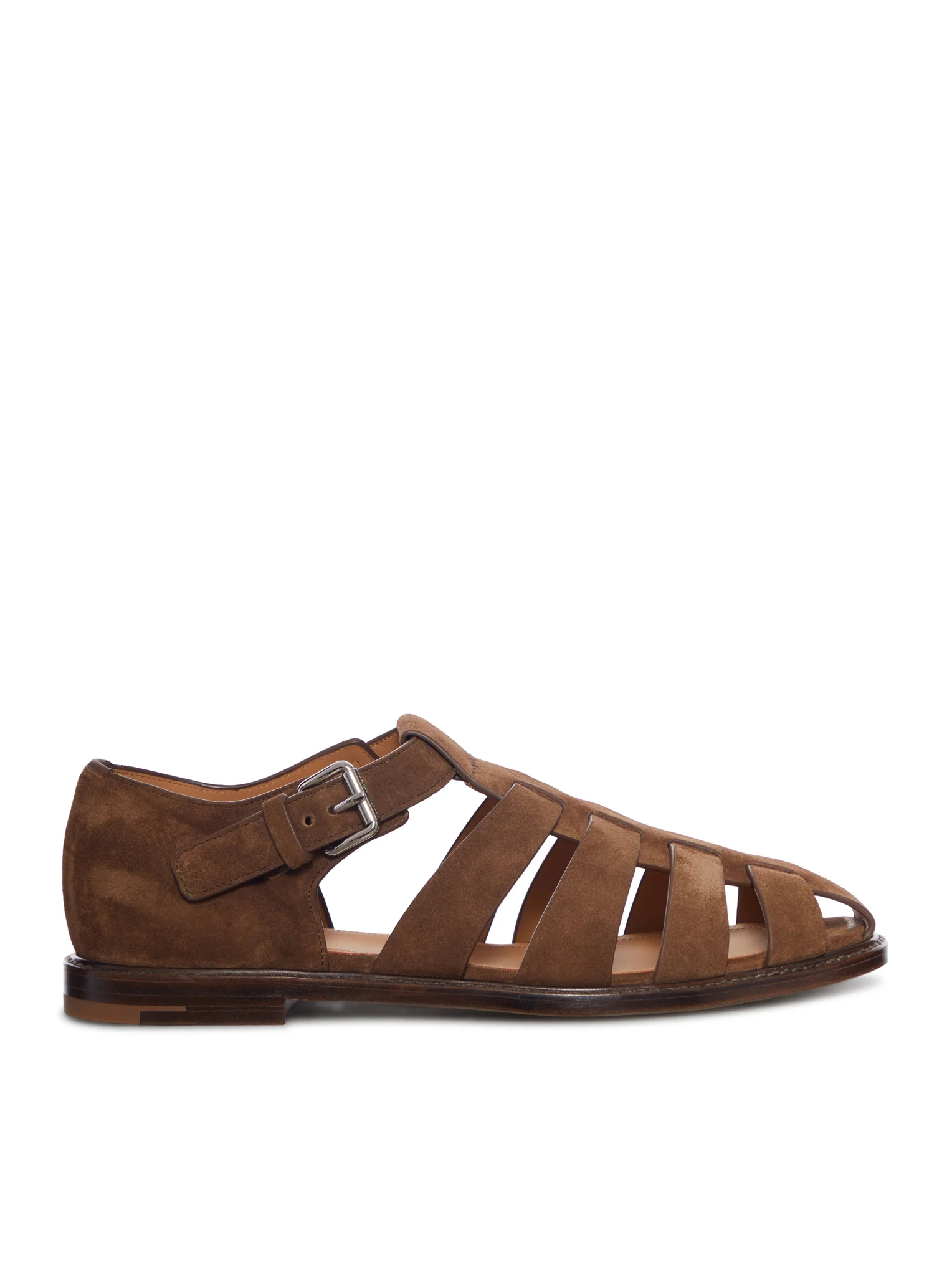 SUEDE SANDAL WITH CAGE DESIGN
