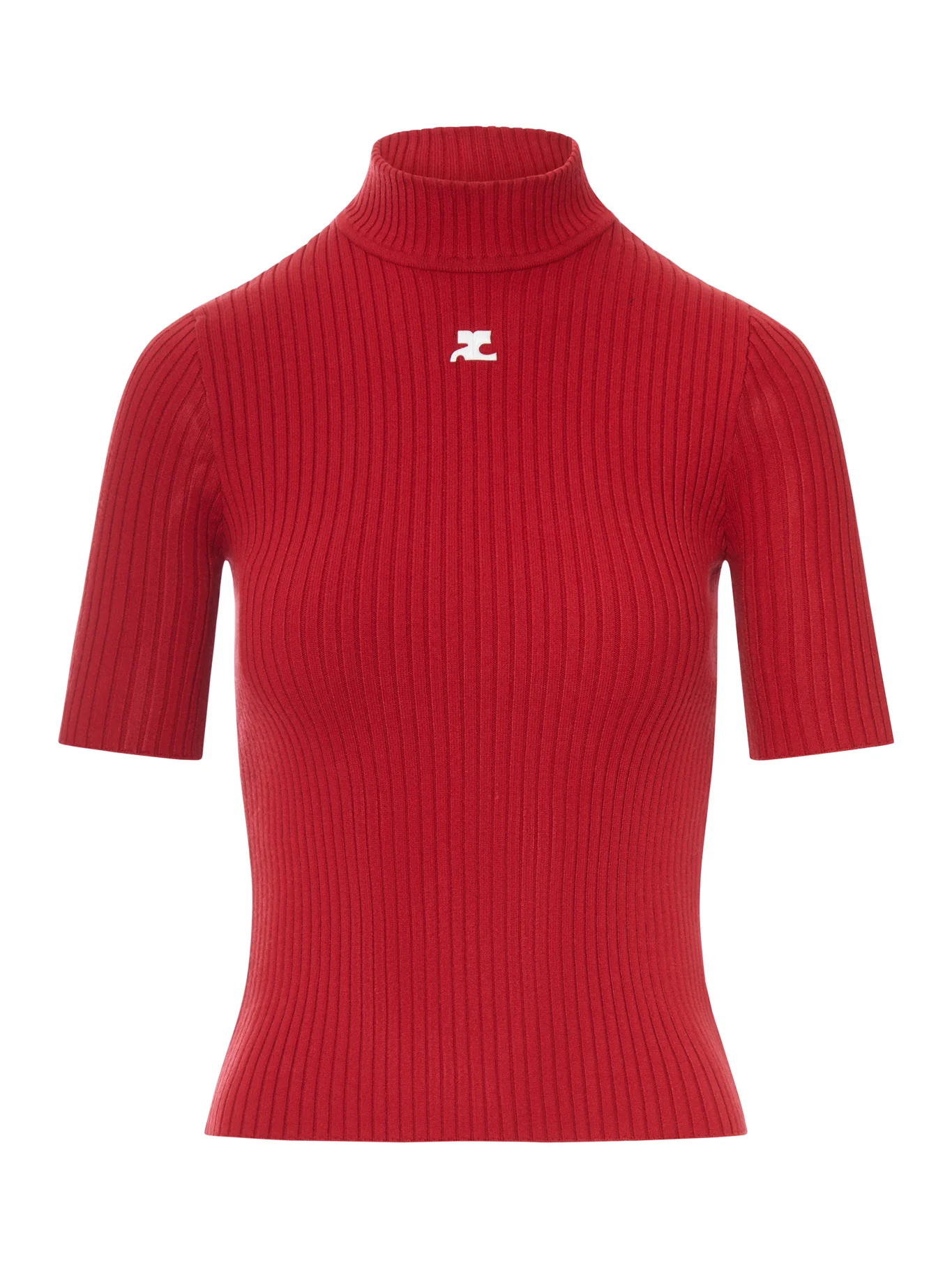 REEDITION SHORT SLEEVES RIB KNIT SWEATER