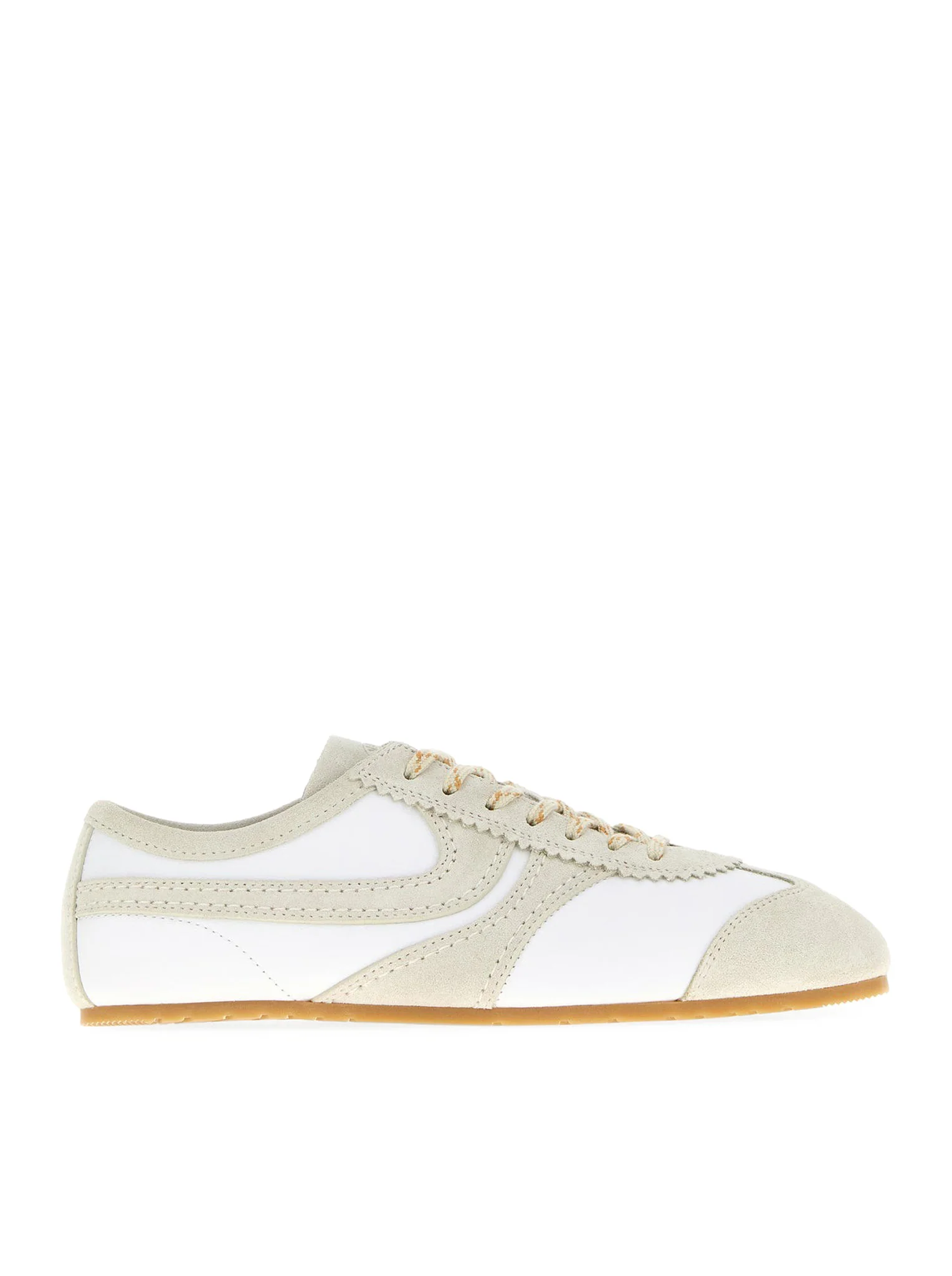 TWO-TONE LEATHER AND SUEDE SNEAKERS