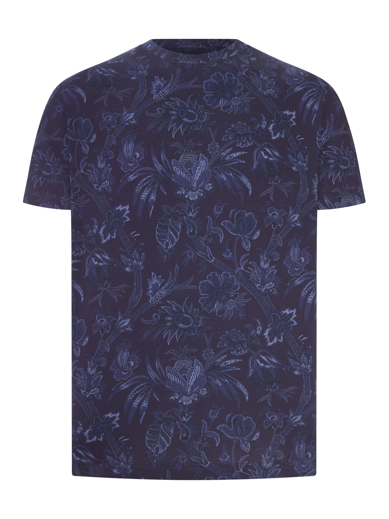 COTTON JERSEY T-SHIRT WITH FLORAL PAISLEY PATTERN