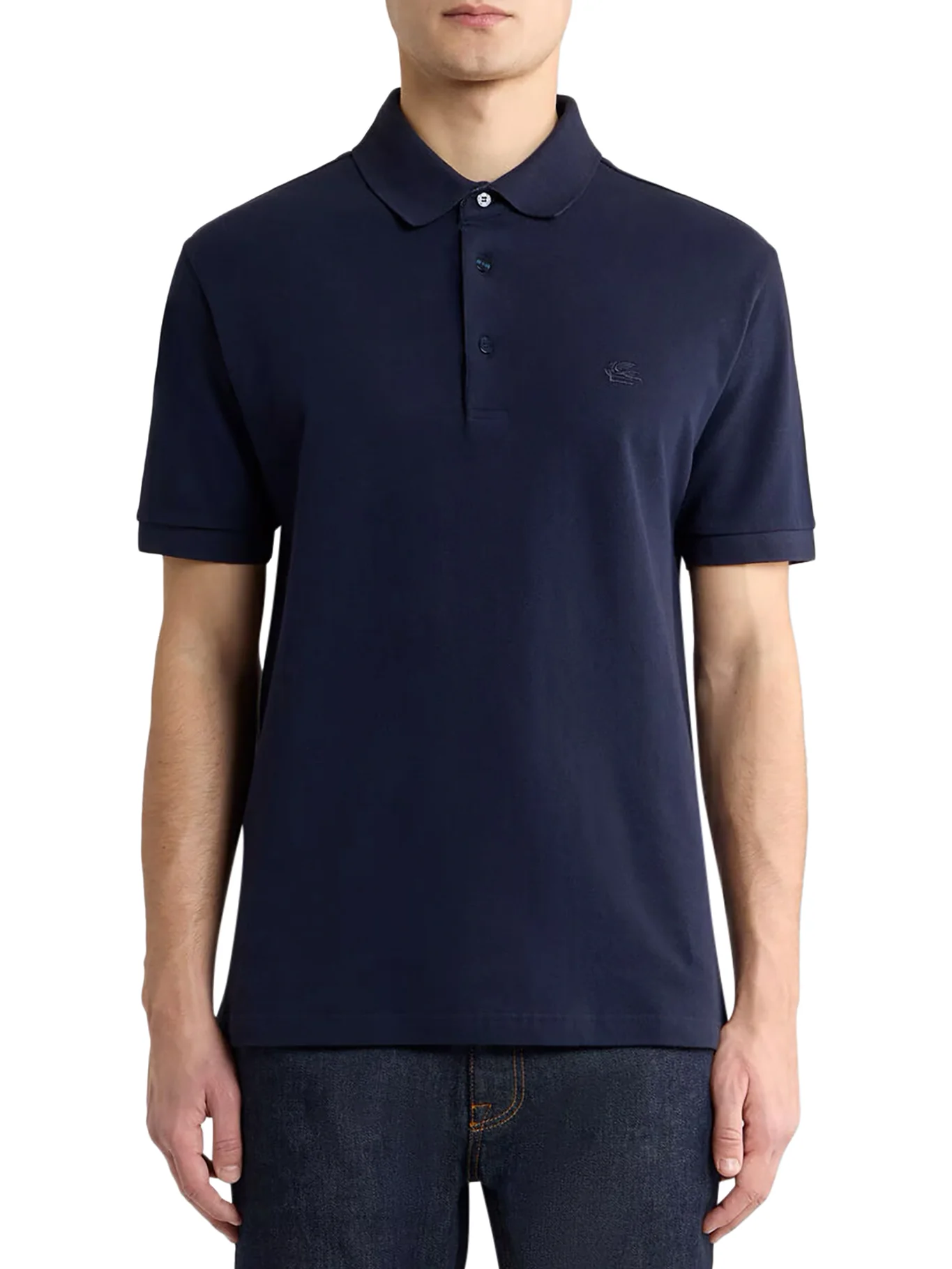 COTTON POLO SHIRT WITH PRINTED DETAILS - Image 2
