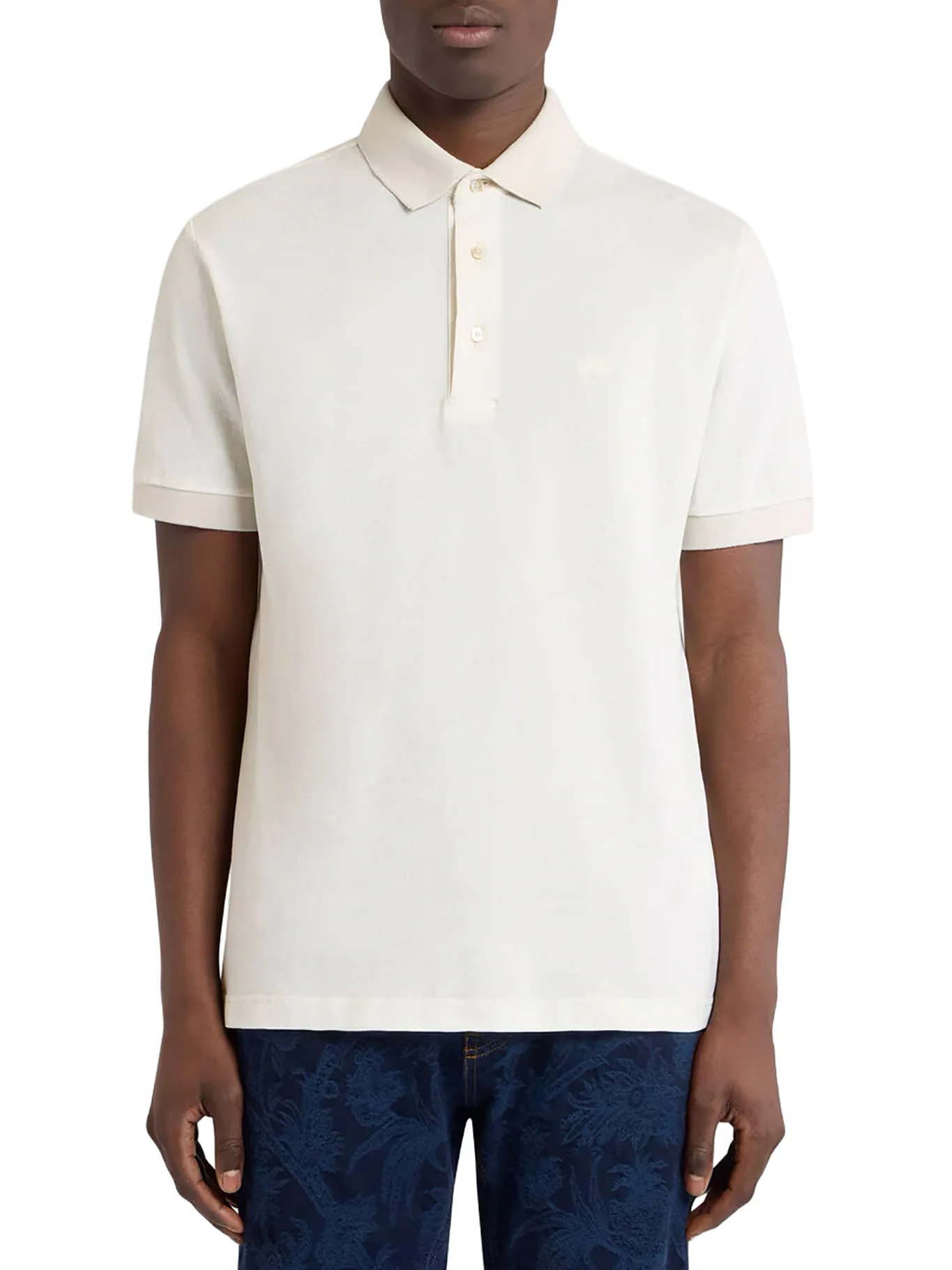 COTTON POLO SHIRT WITH PRINTED DETAILS - Image 2