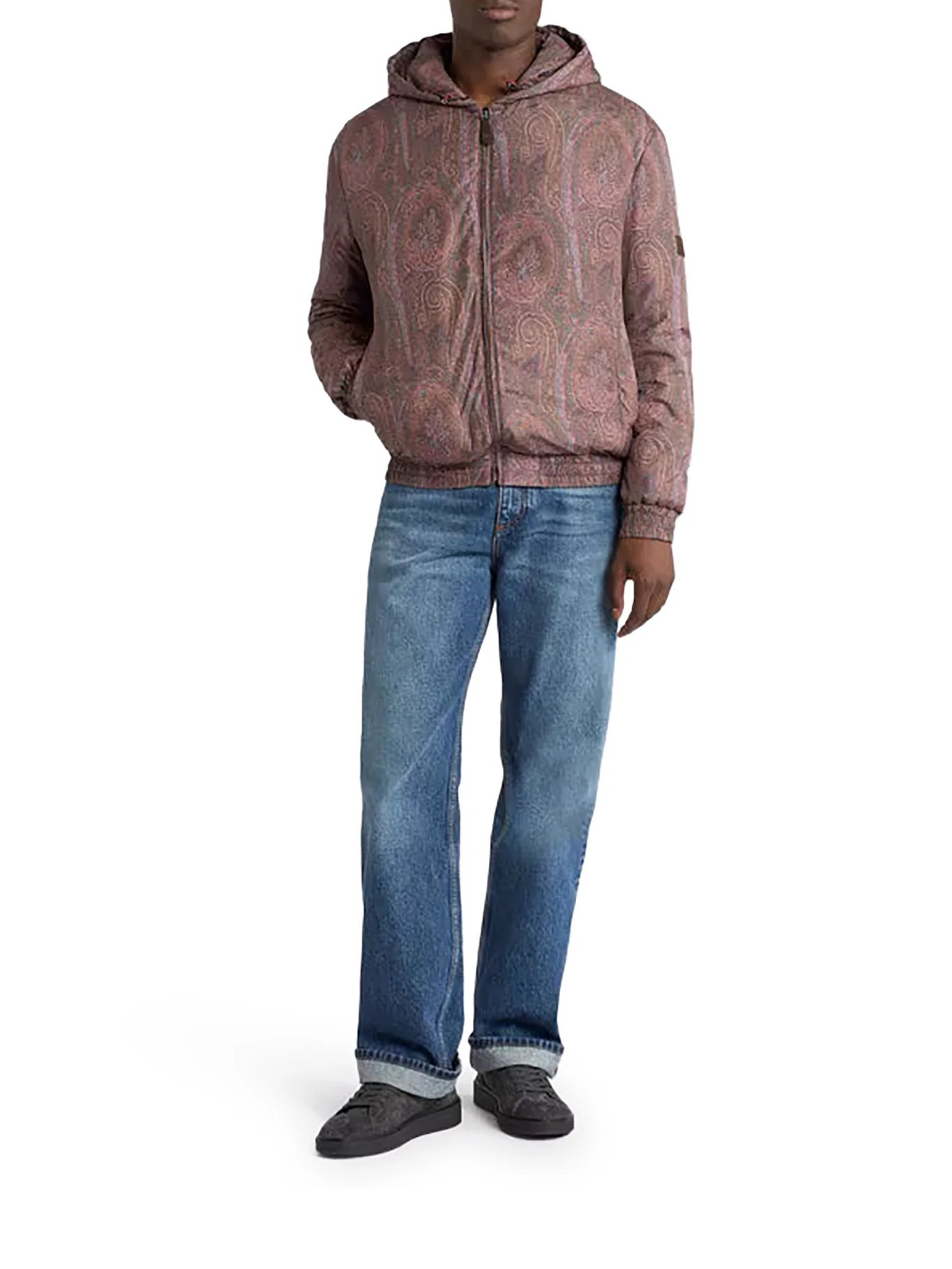 PADDED BOMBER JACKET WITH HOOD AND ARNICA PATTERN - Image 2