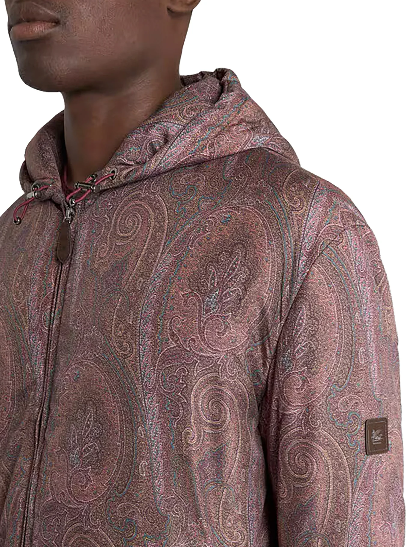 PADDED BOMBER JACKET WITH HOOD AND ARNICA PATTERN - Image 4
