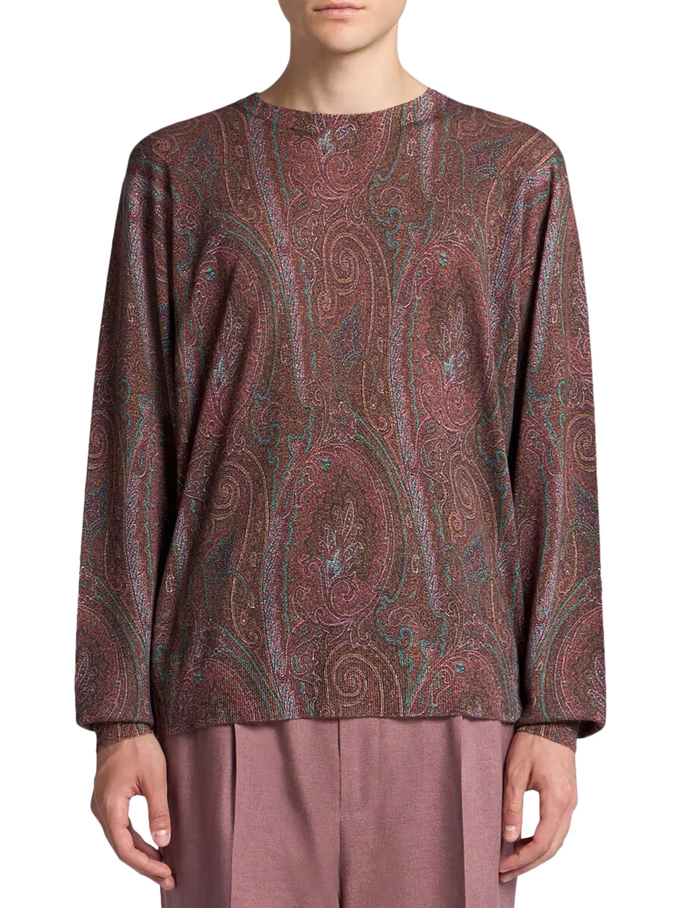 PAISLEY SWEATER IN SILK AND CASHMERE BLEND - Image 2