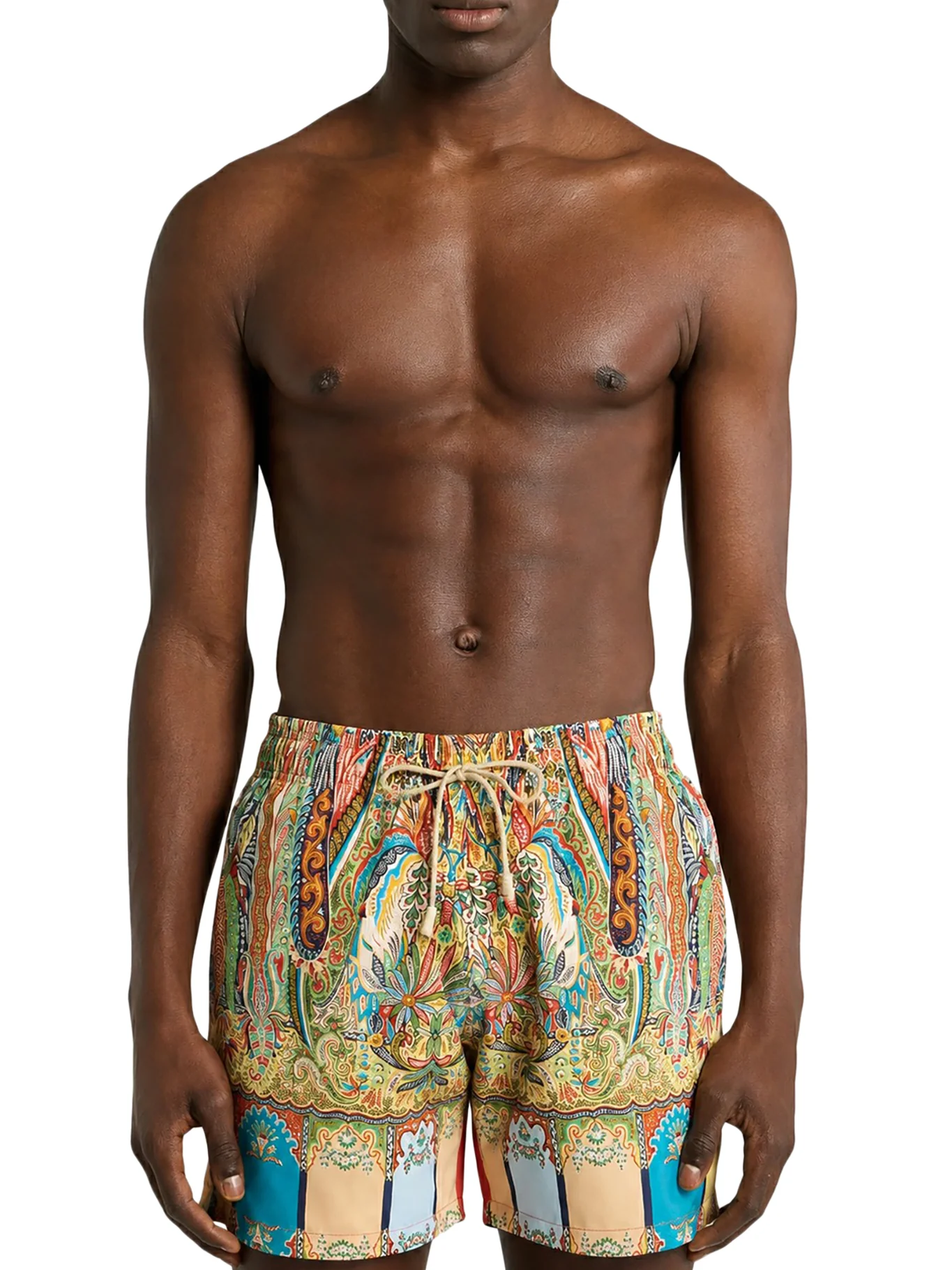 SWIMSUIT WITH PLACED FLORAL PAISLEY PRINT - Image 2