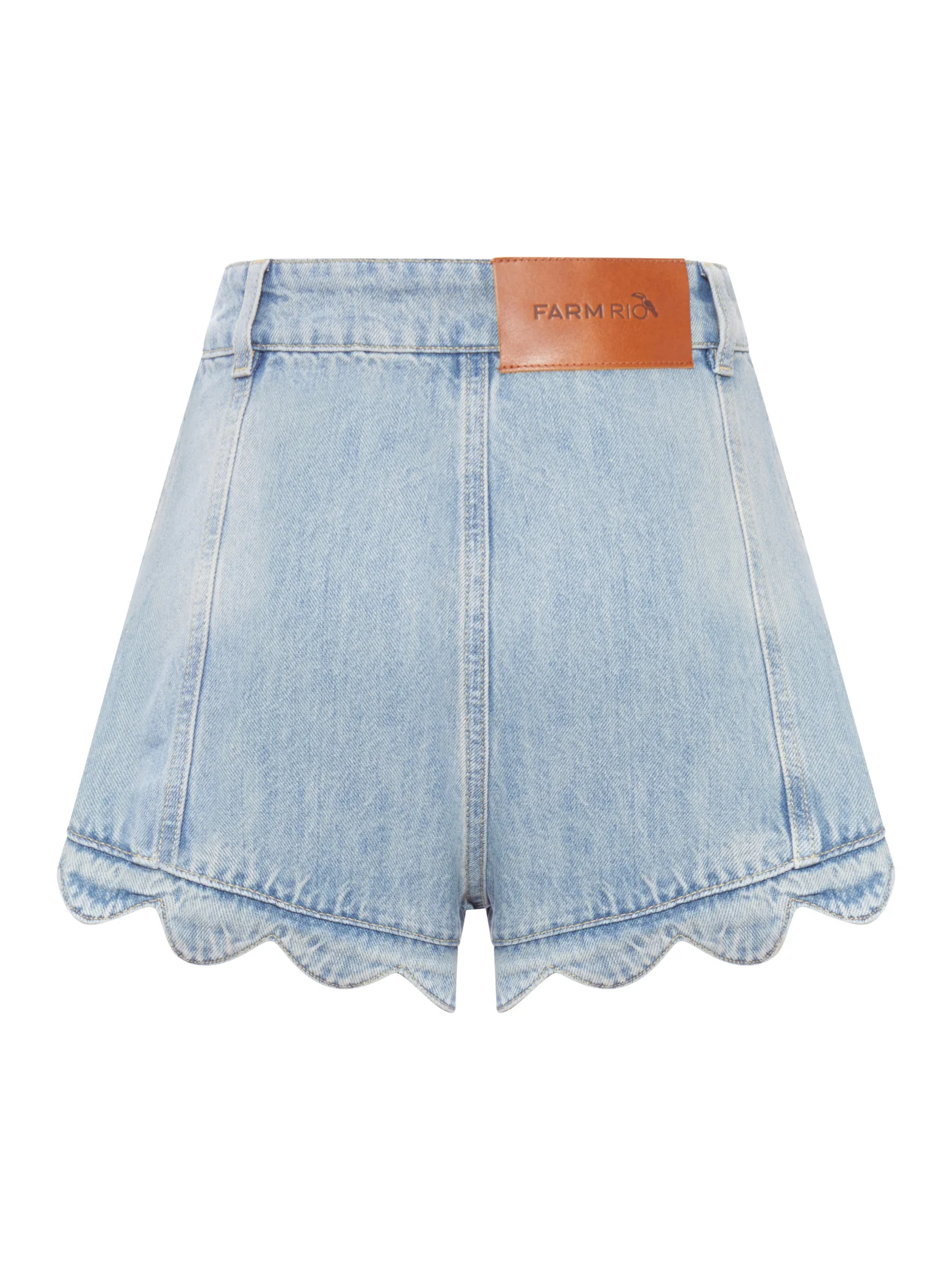 DENIM SHORTS WITH SCALLOPED EDGE - Image 2