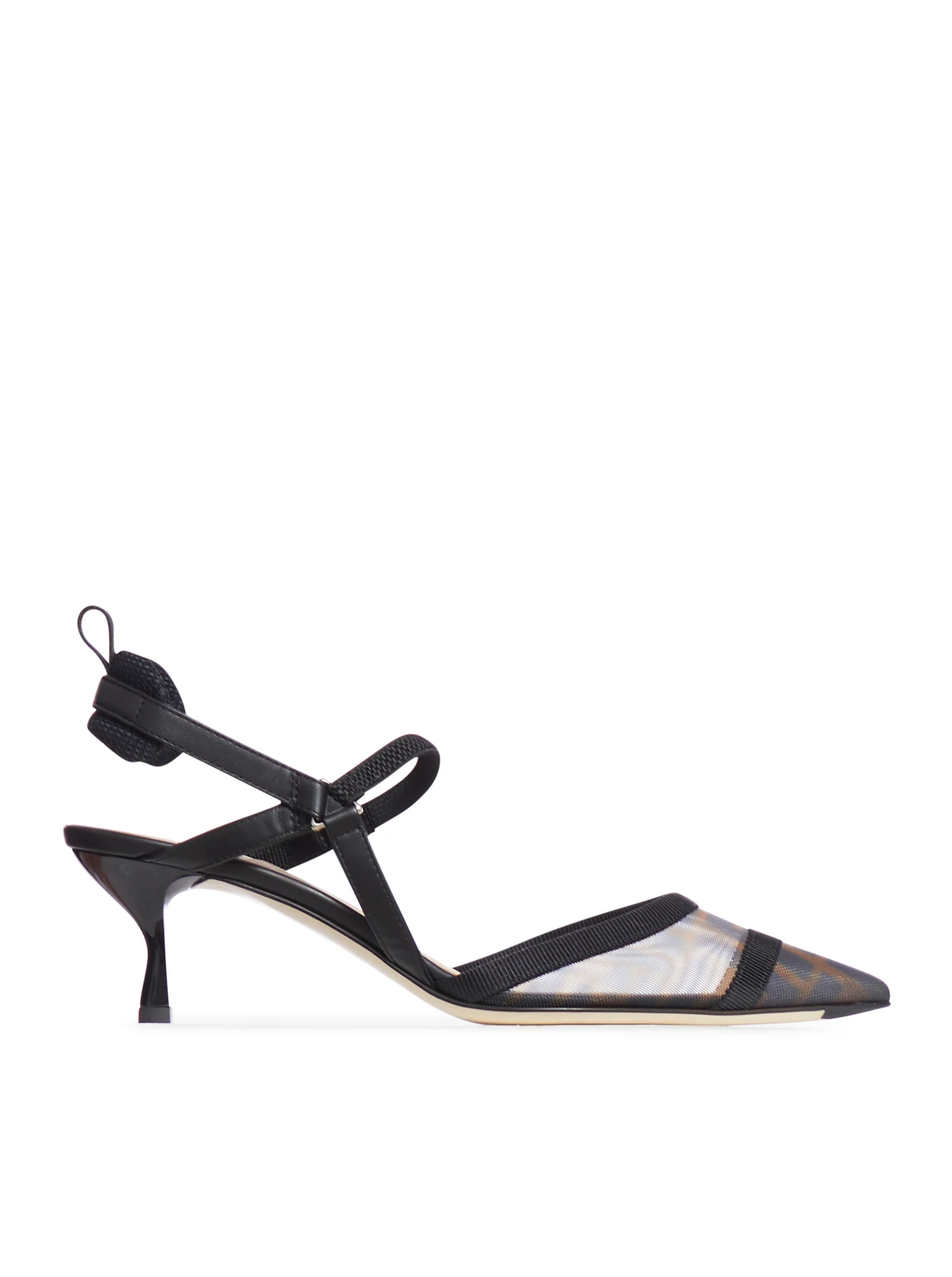 COLIBRI` LITE SLINGBACK WITH MEDIUM HEEL IN BLACK MESH FF