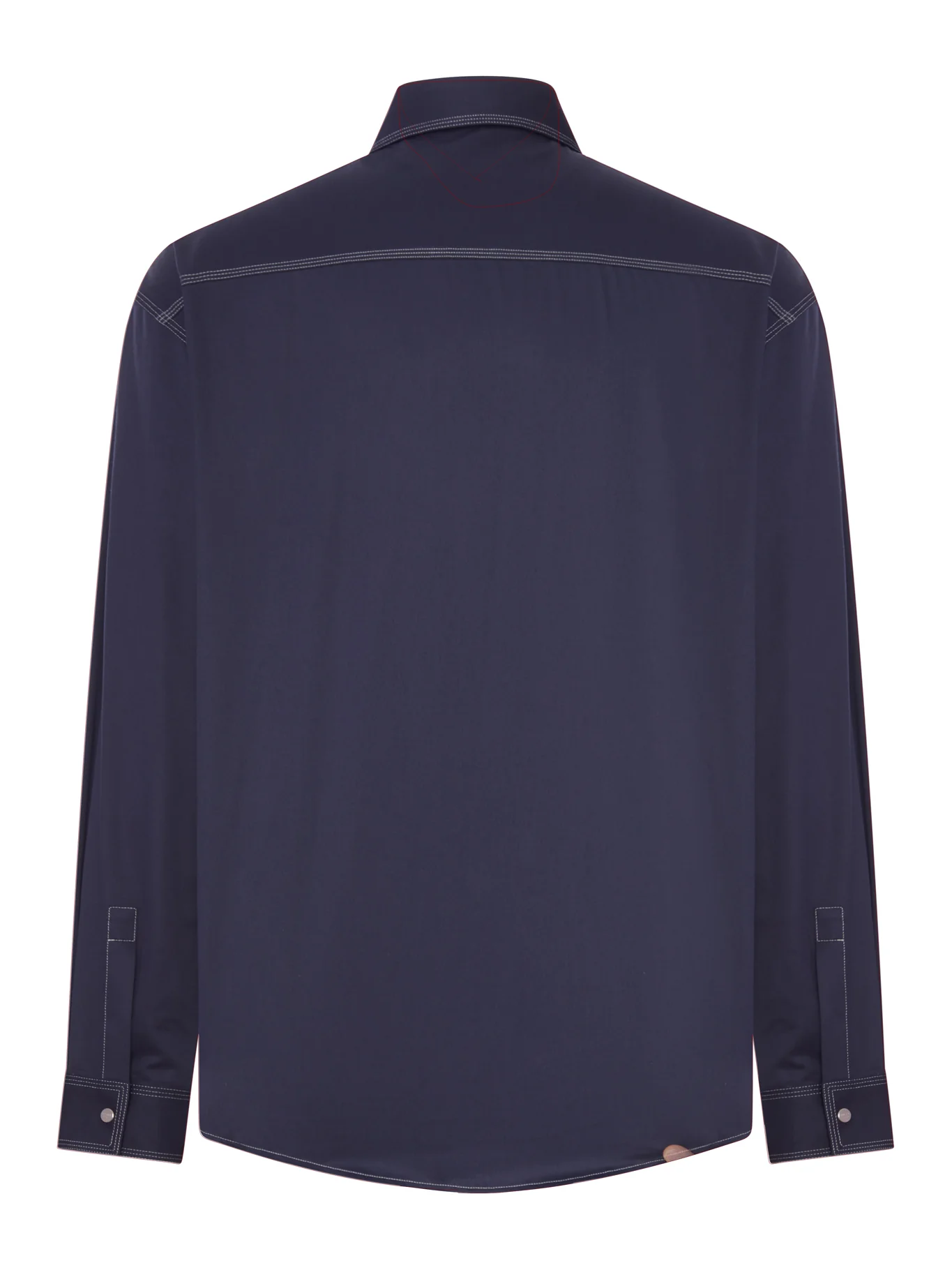 COTTON SHIRT WITH CONTRASTING STITCHING - Image 2
